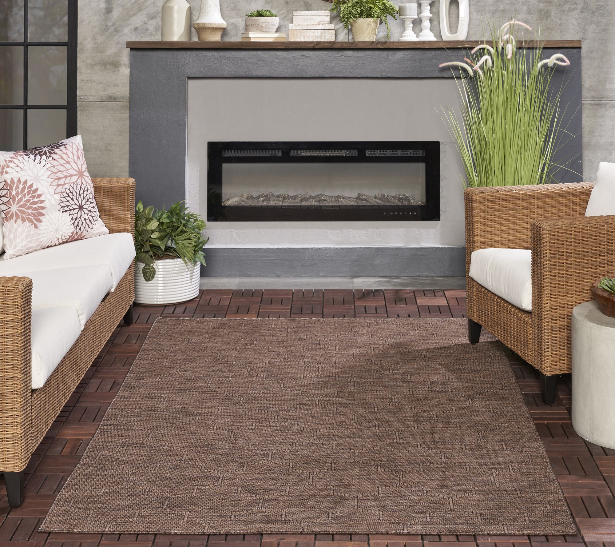Nourison Home Washable Textured Indoor/Outdoor 5' x 7' Rug