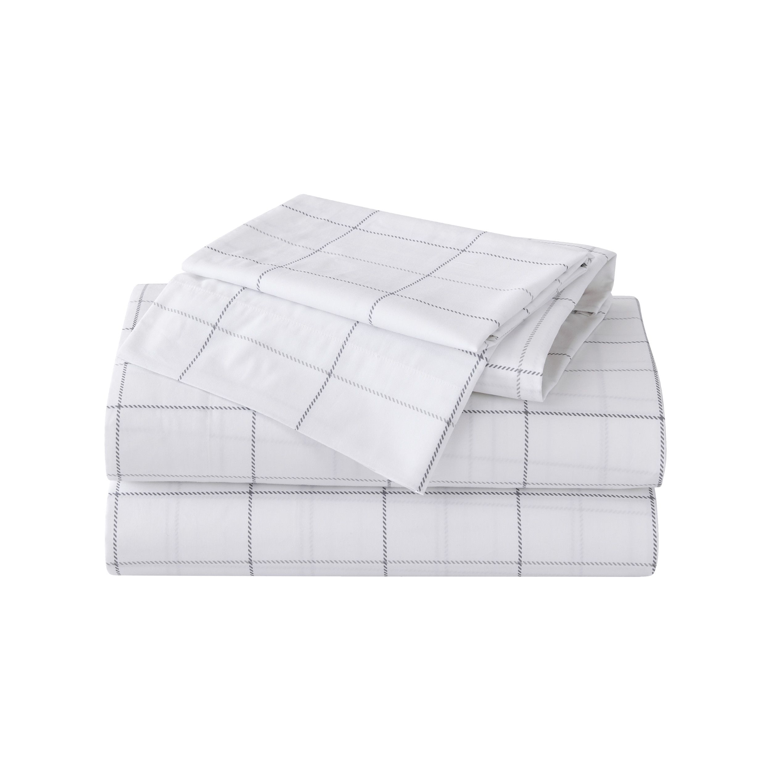 Eddie Bauer Northern Plaid Grey Full Sheet Set