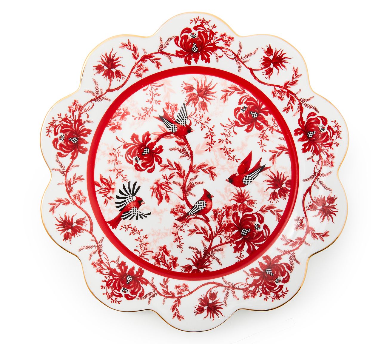 MacKenzie-Childs Cardinal Toile Dinner Plate