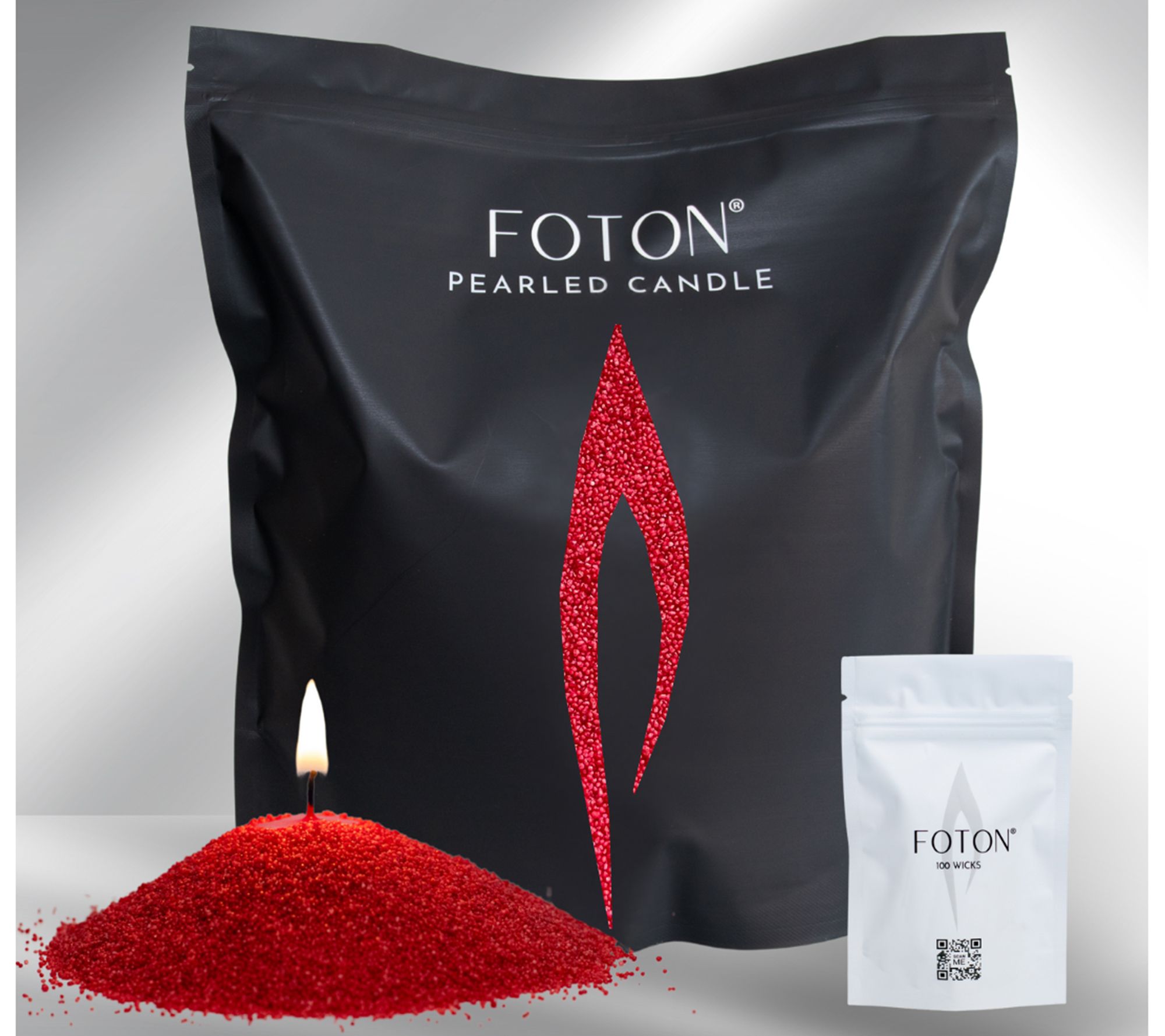 Foton 64oz Candle Wax Pearls and 100 Wicks