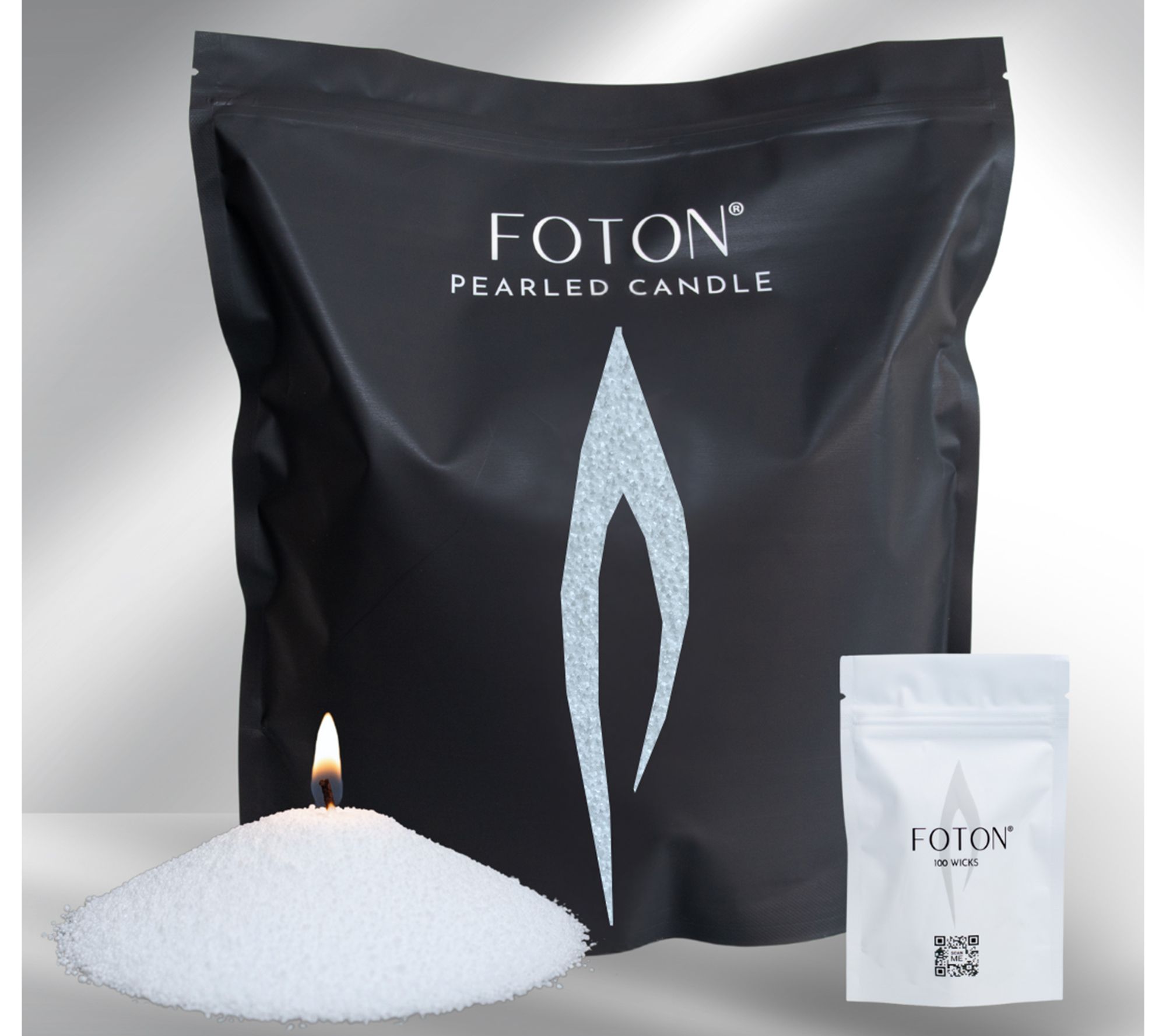 Foton 64oz Candle Wax Pearls and 100 Wicks