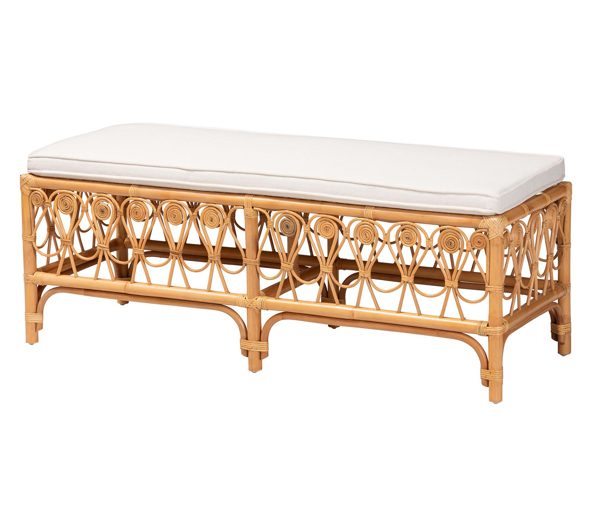 bali & pari Ibiza Natural Rattan Accent Bench