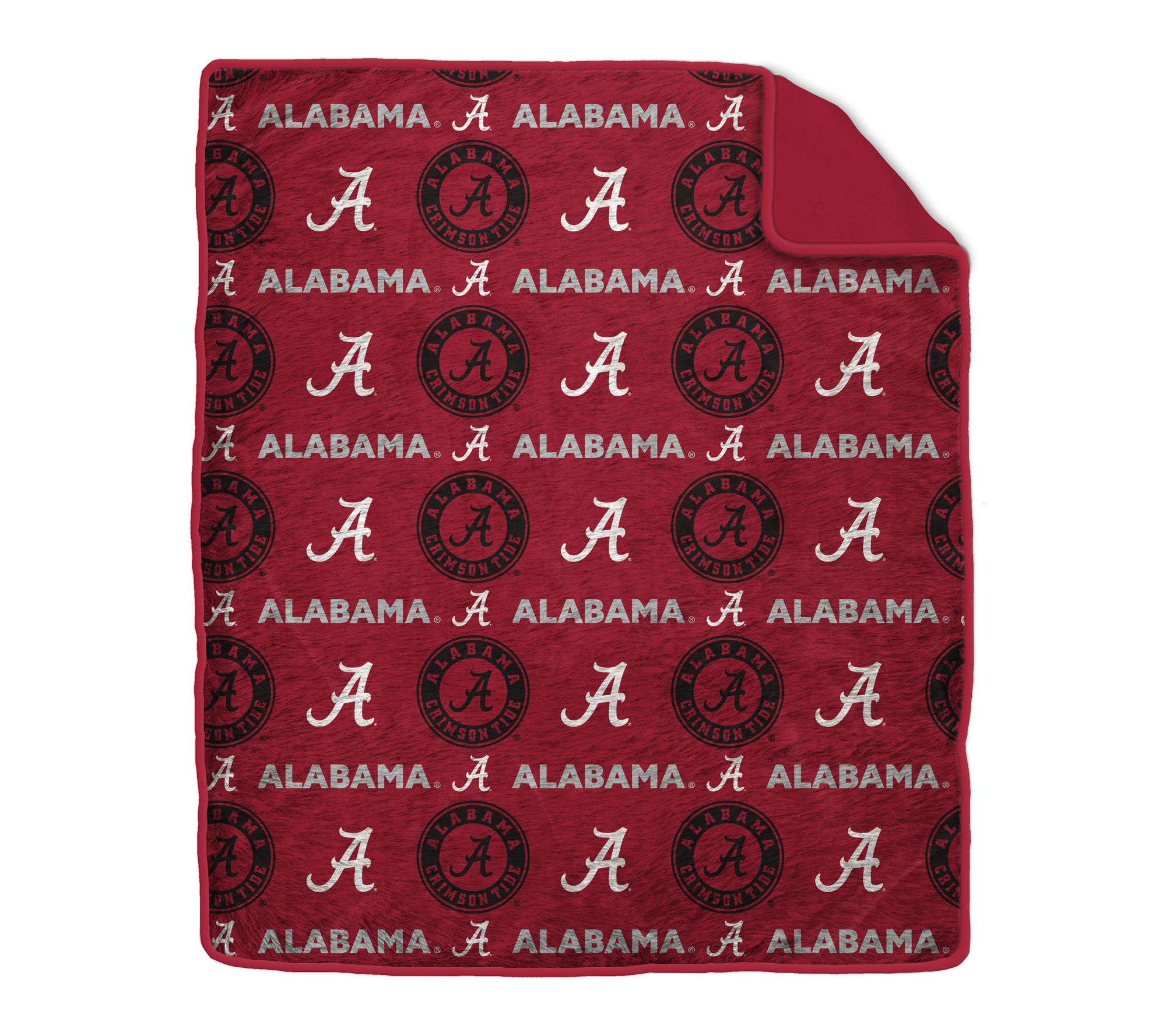 Pegasus Sports NCAA Tonal Wordmark Faux Fur Bla nket