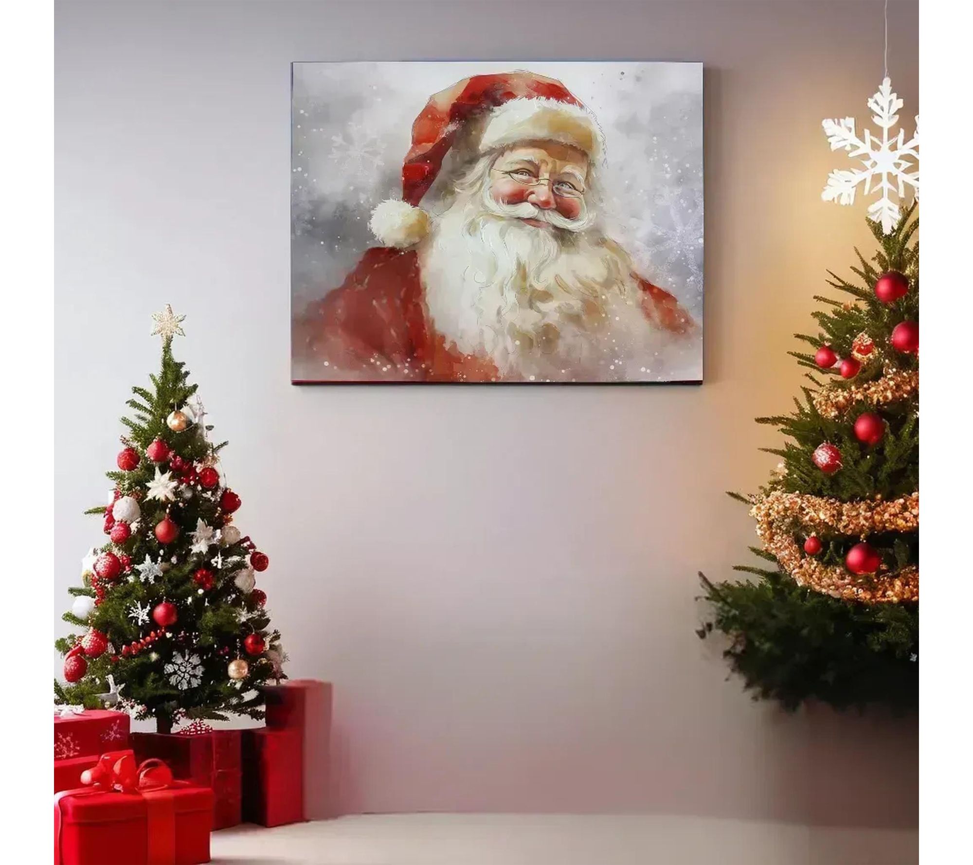 Young's Canvas Jolly Santa Wall Art