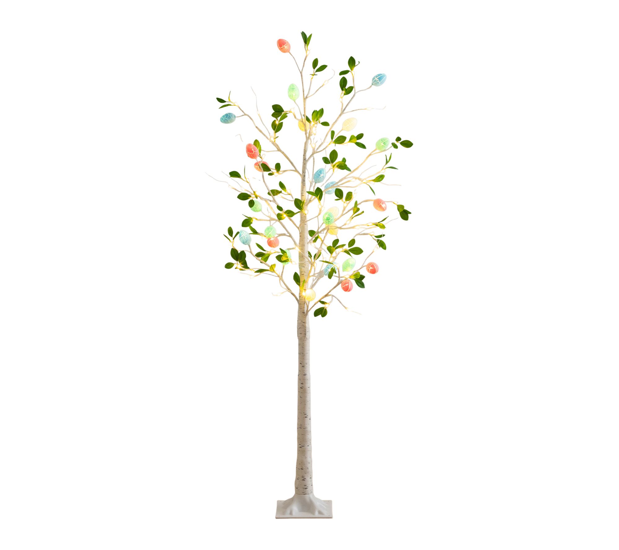 Nearly Natural 6' Pre-Lit twig tree with Egg Shaped Lights