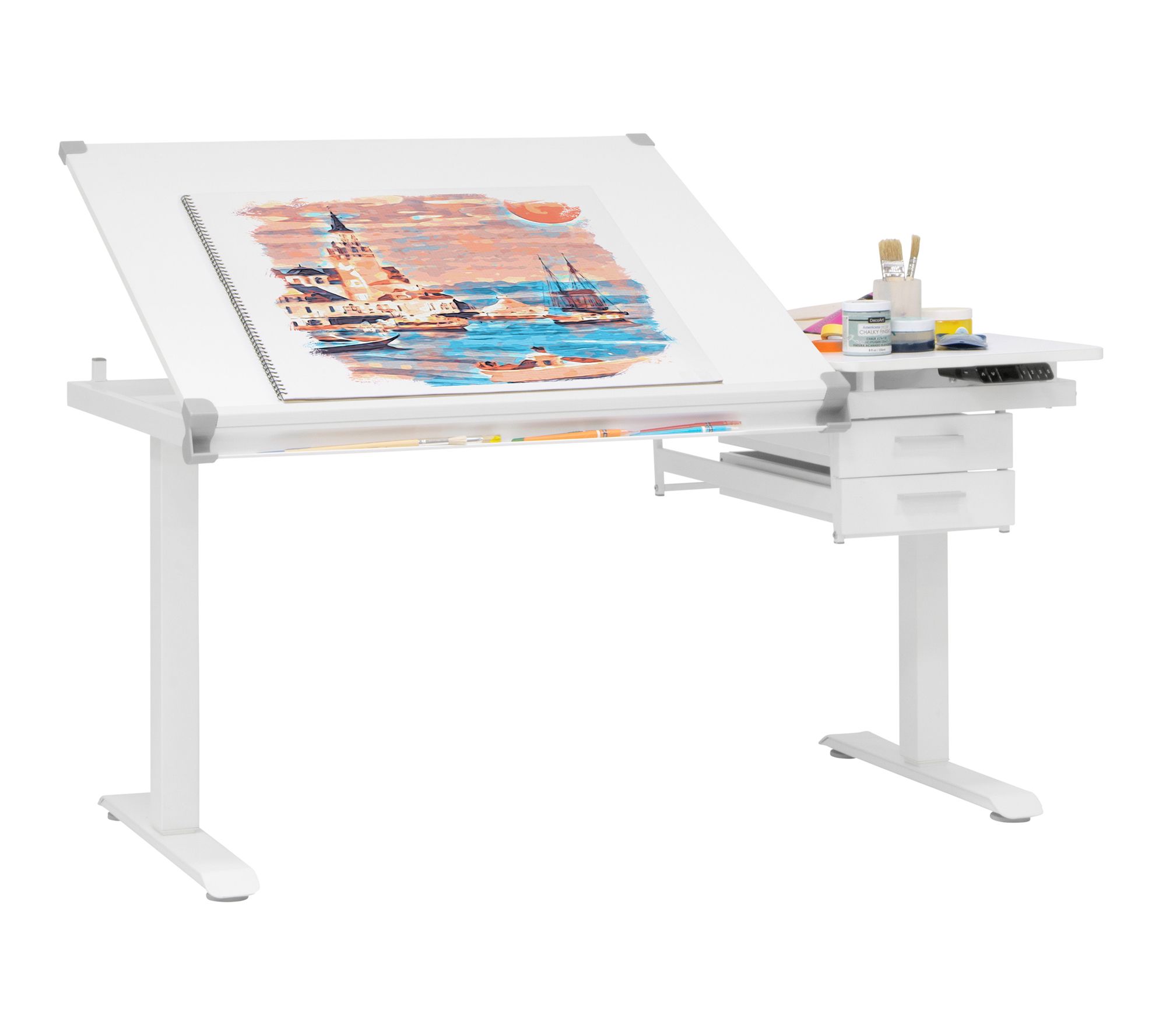 Studio Designs Graphix eLift Split Top Adjust.Draft Table