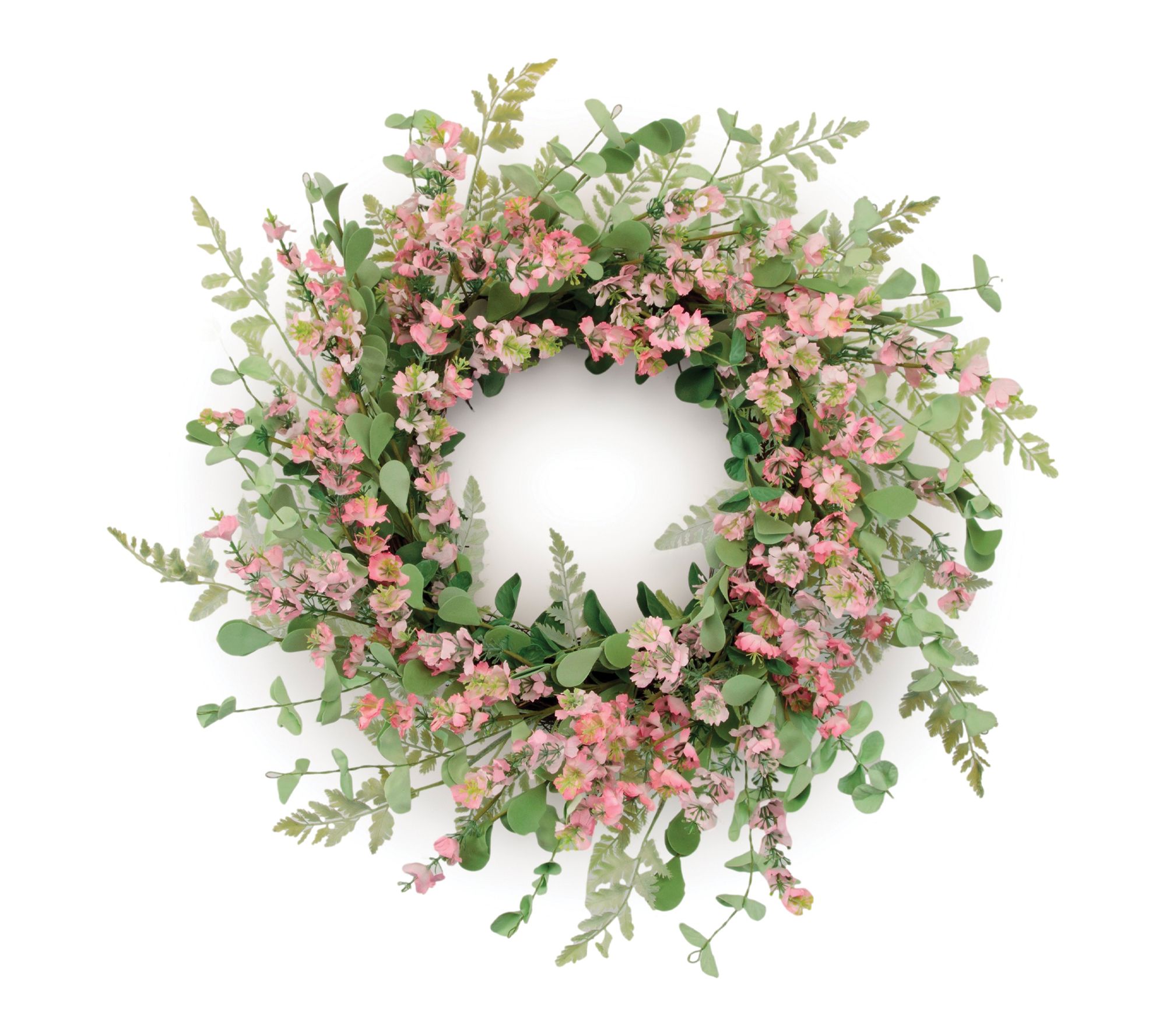 Melrose International Mixed Blossom Floral Wreath 18"D