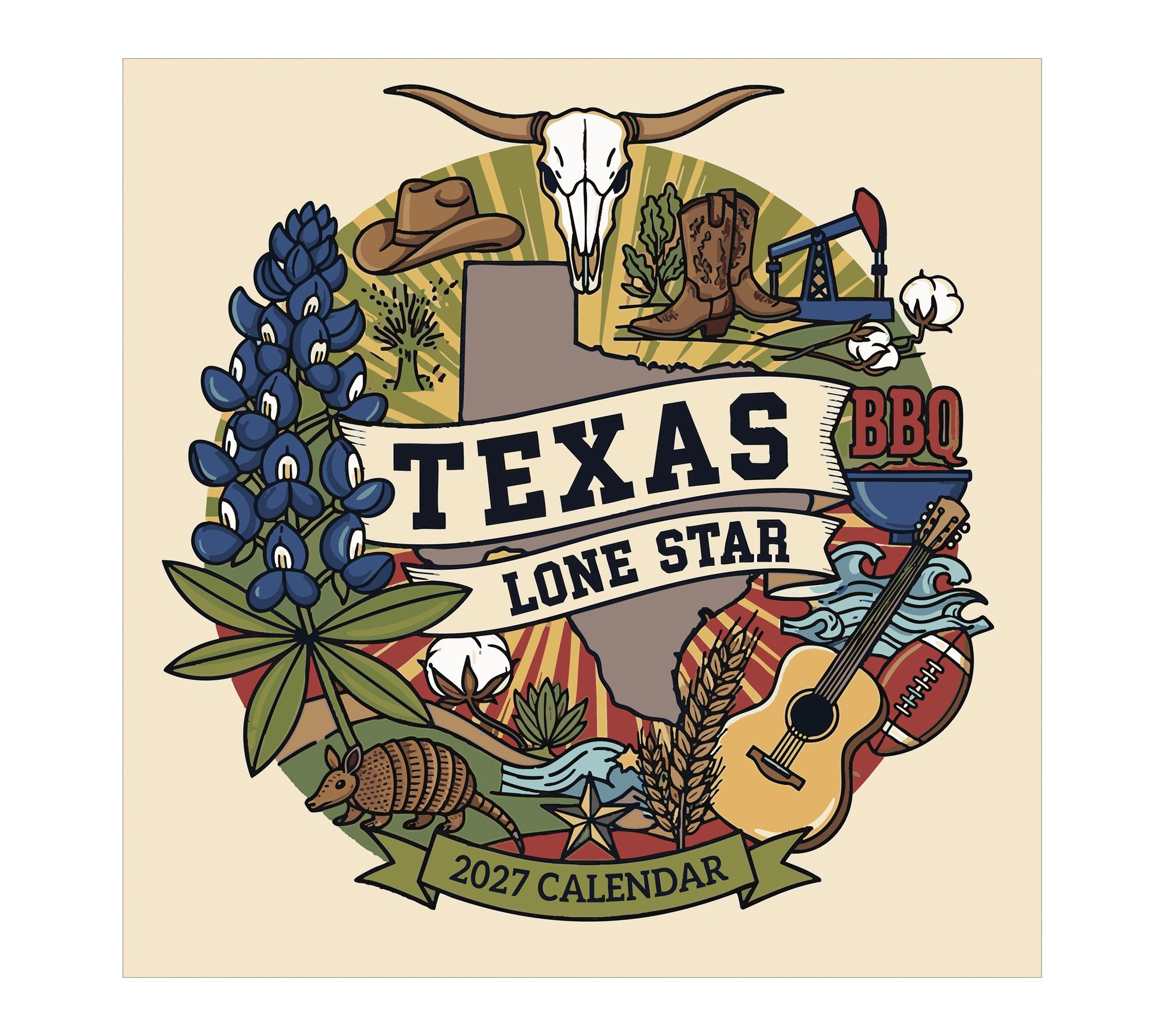2027 Home: Texas Wall Calendar