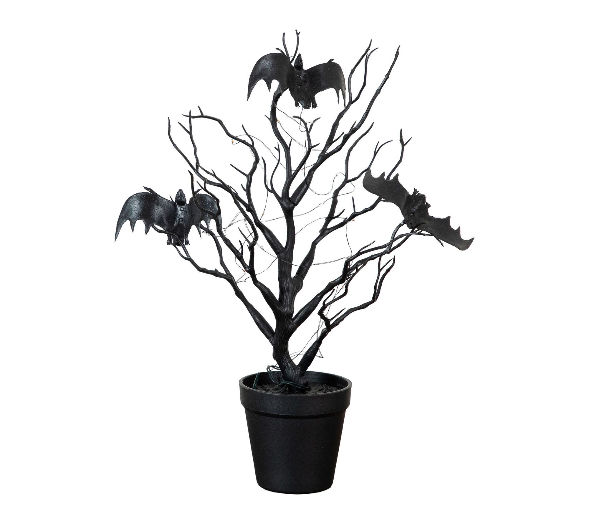 16-in Twig Tree with Bats and 20 LED Lights by Nearly Natural
