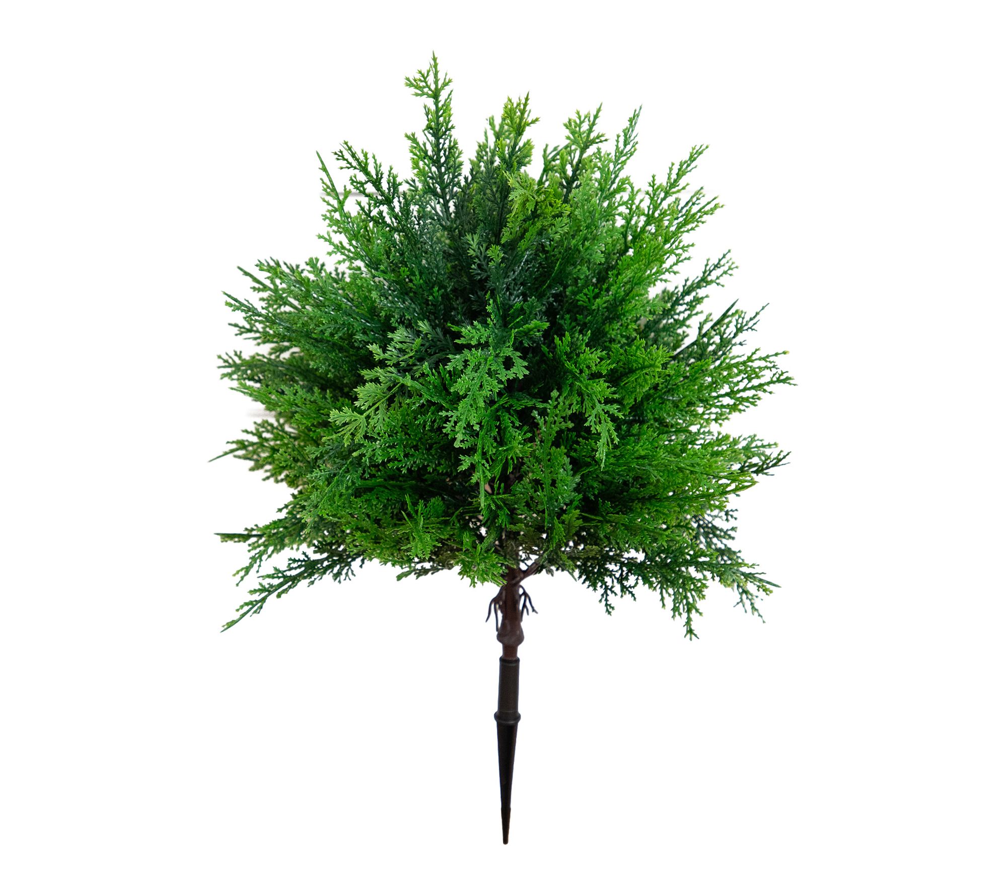 15-in UV Cedar with Stake - Set of 2 by Nearly Natural