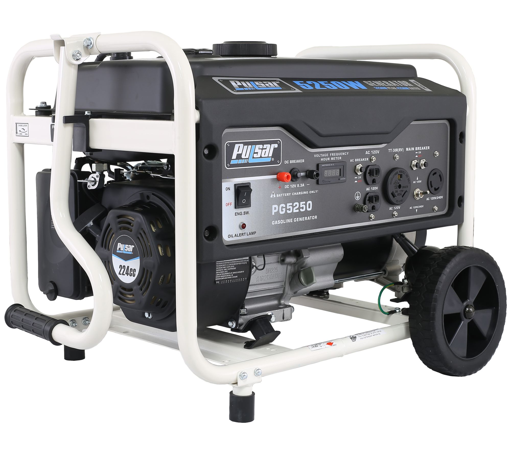 Pulsar 5,250 Peak Watt Gas-Powered Portable Generator