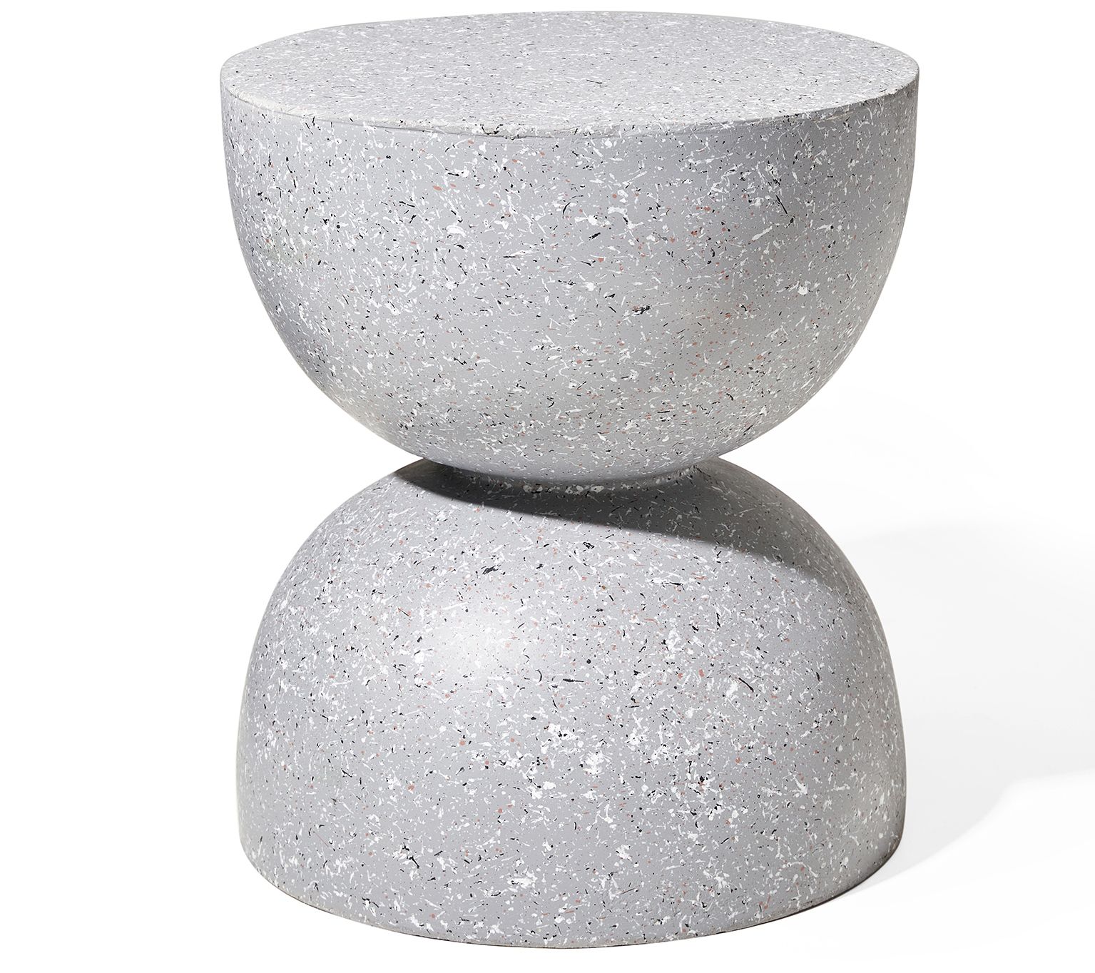 Glitzhome Terrazzo Garden Stool or Plant Standr Accent Table