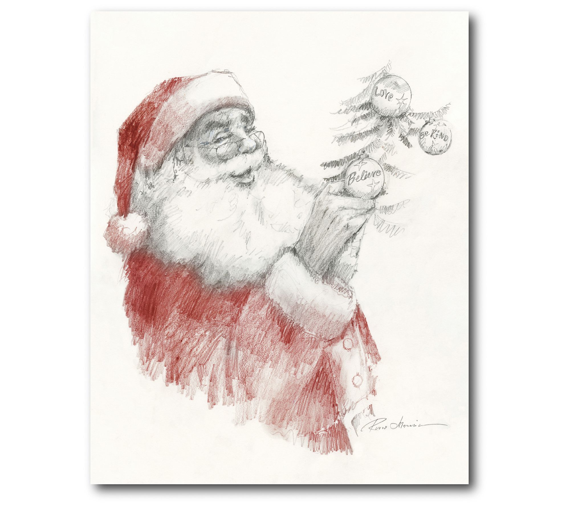 Courtside Market Santa's Touch 20x24 Canvas