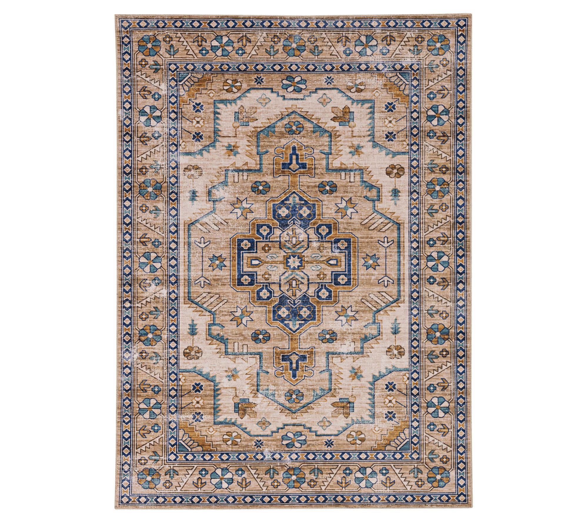 Linon Home Von Washable 3'x5' Non- Slip Decorative Indoor Rug