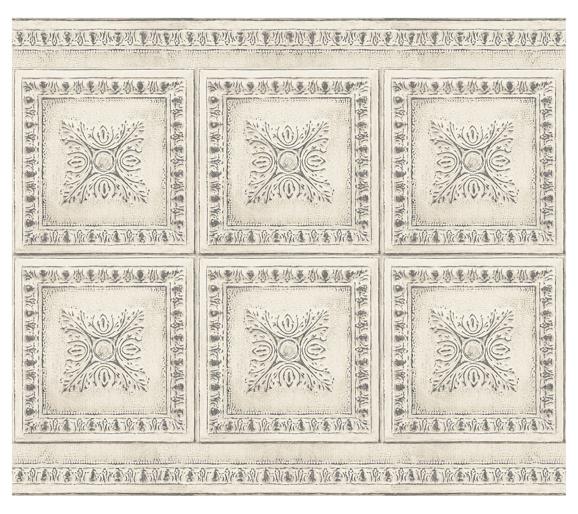 Cream Vintage Tin Peel & Stick Backsplash