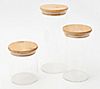Set of 3 Glass Canisters with Lids by Bobby Berk