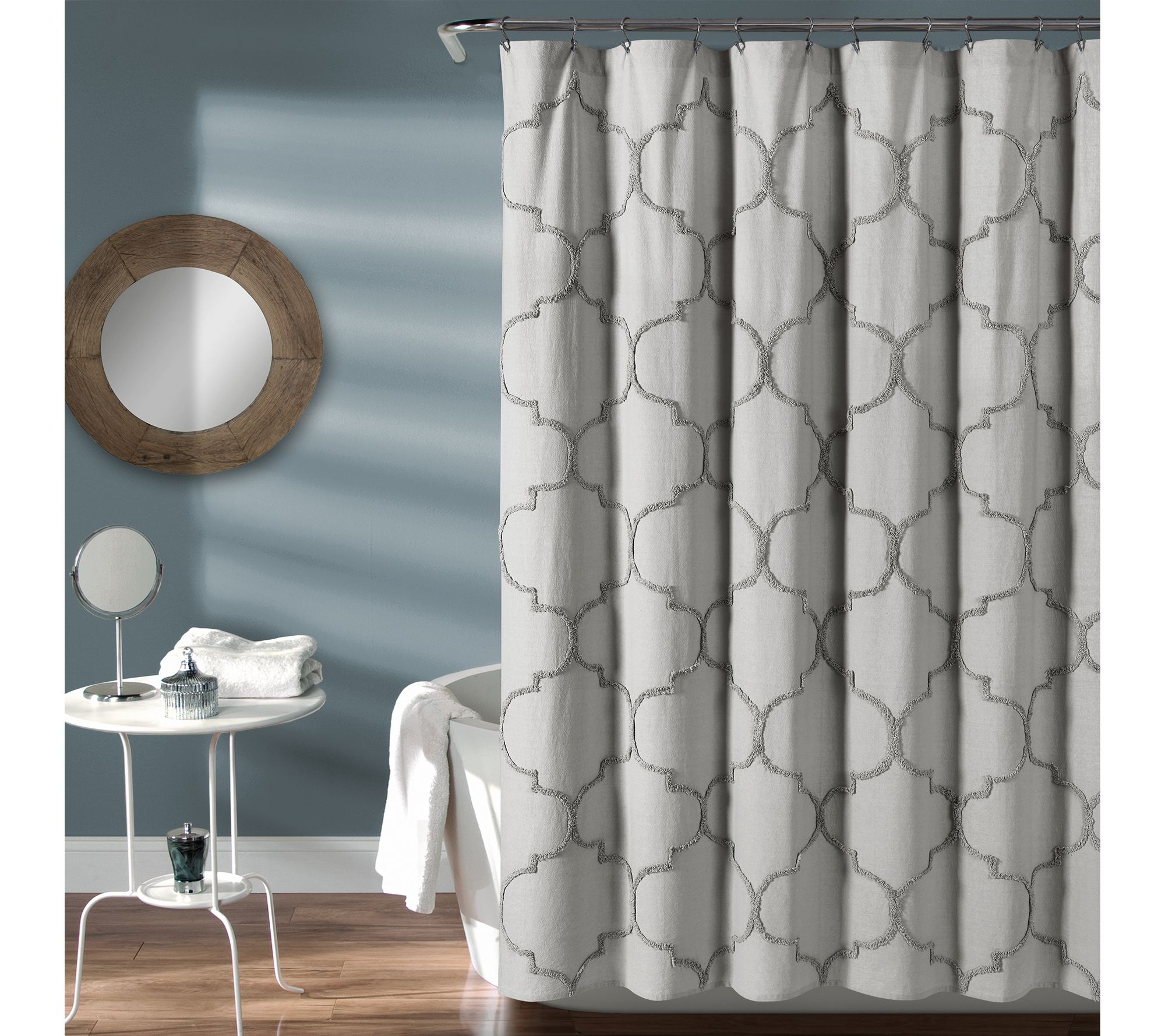 Avon Chenille Trellis 72" x 72" Shower CurtainLush Decor
