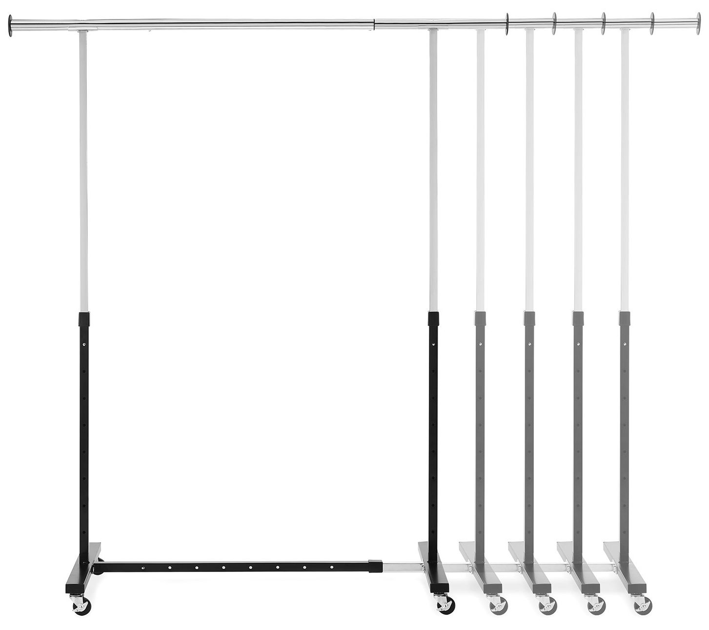 Whitmor Adjustable Rolling Garment Rack