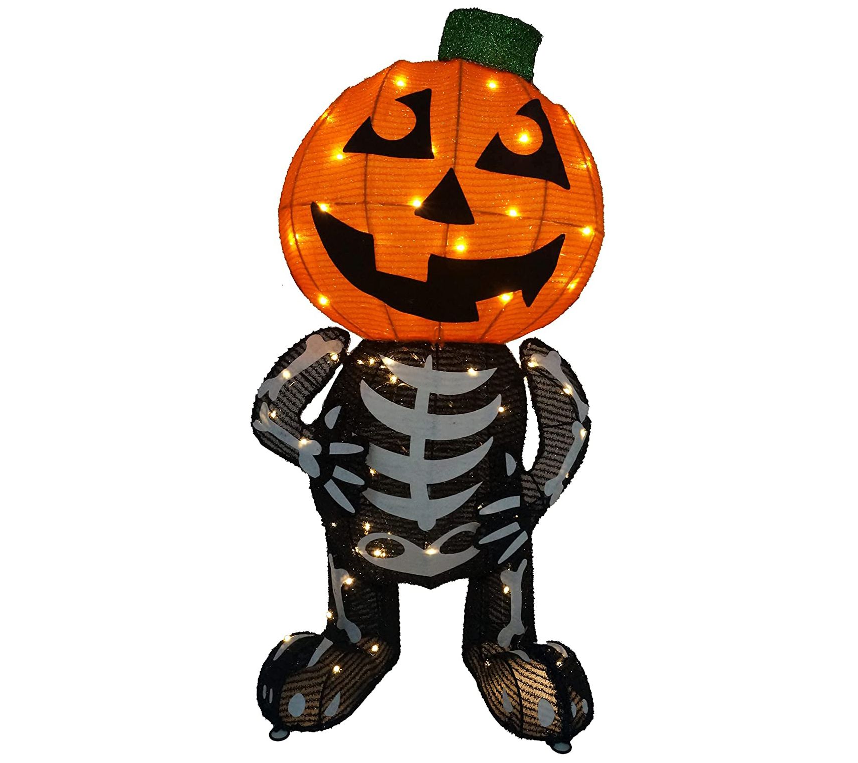 Joiedomi 30in LED Yard Lights - Tinsel SkeletonPumpkin - QVC.com