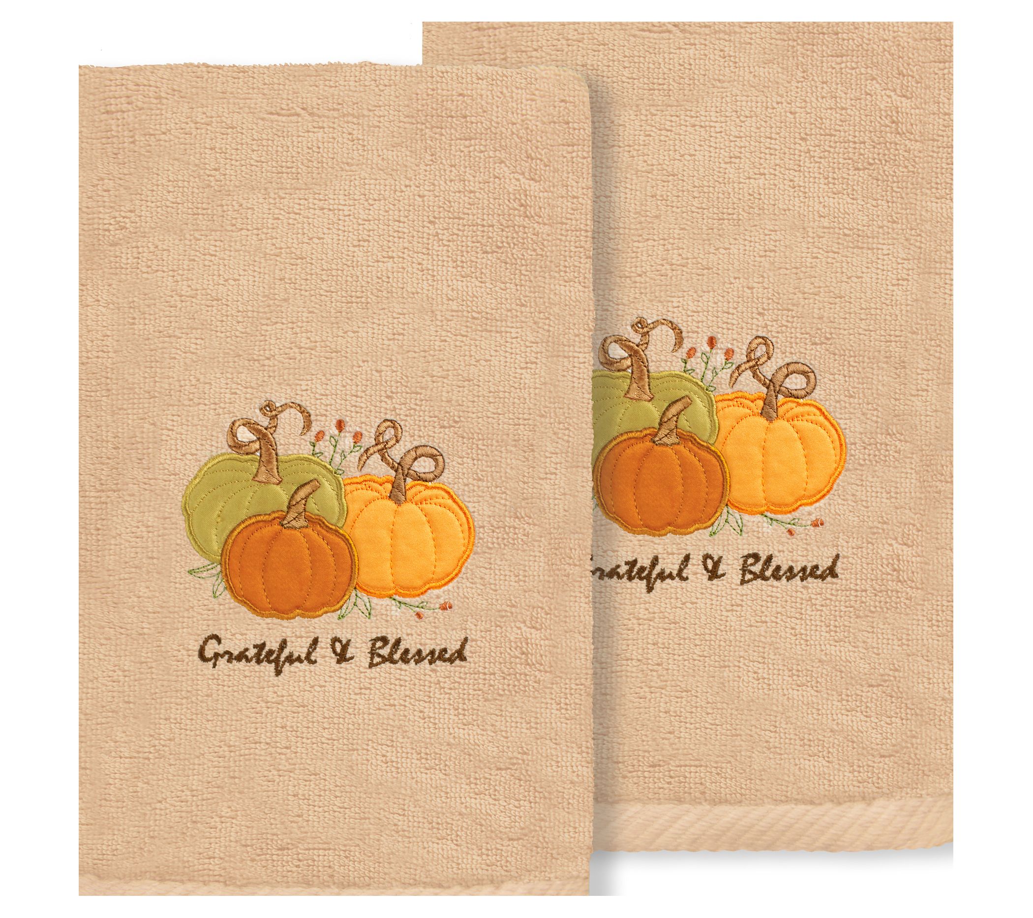 Linum Home Textiles Grateful & Blessed - Embroidered Luxury