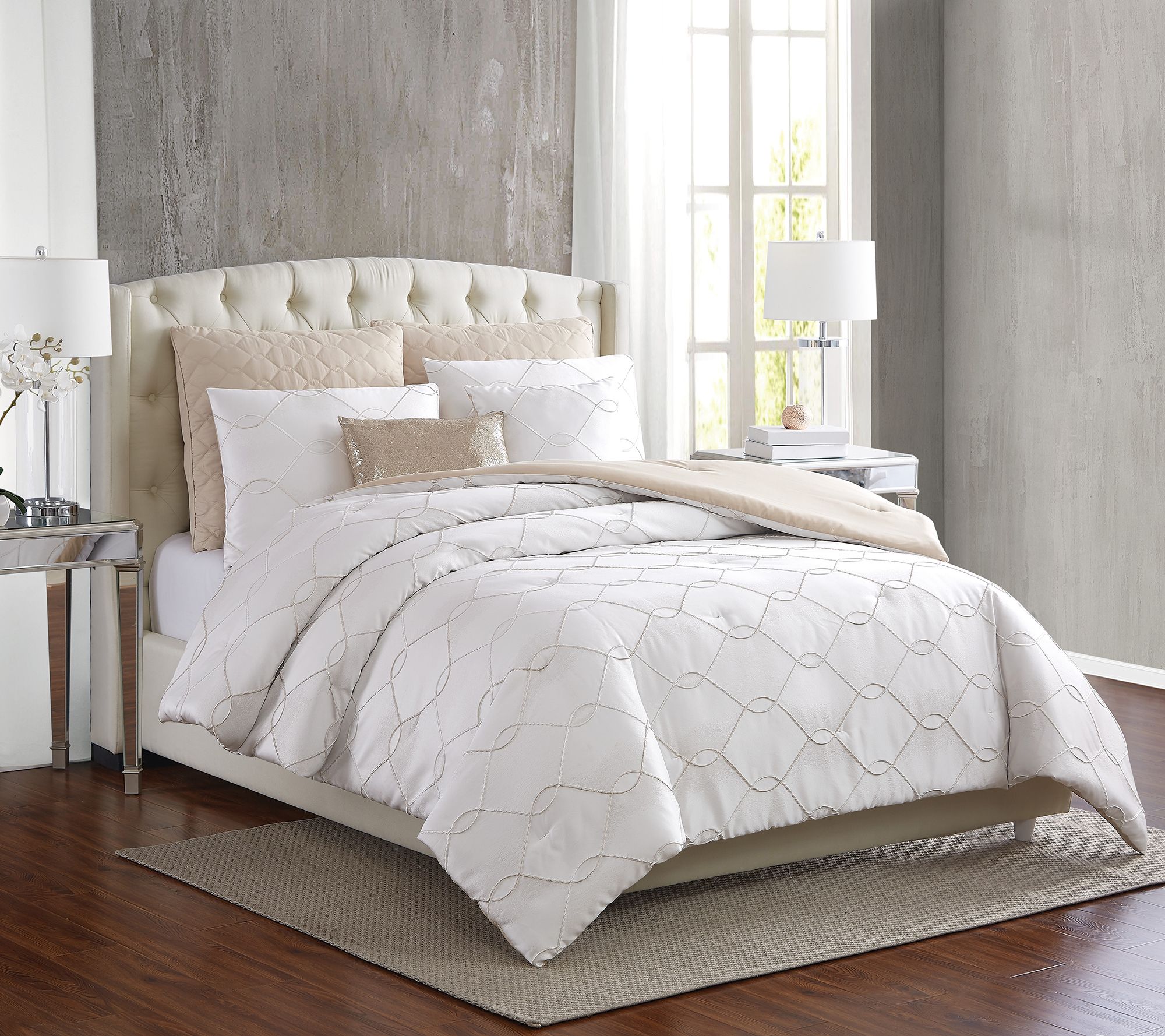 5th Avenue Lux Serafina 7-Piece King ComforterSet - QVC.com