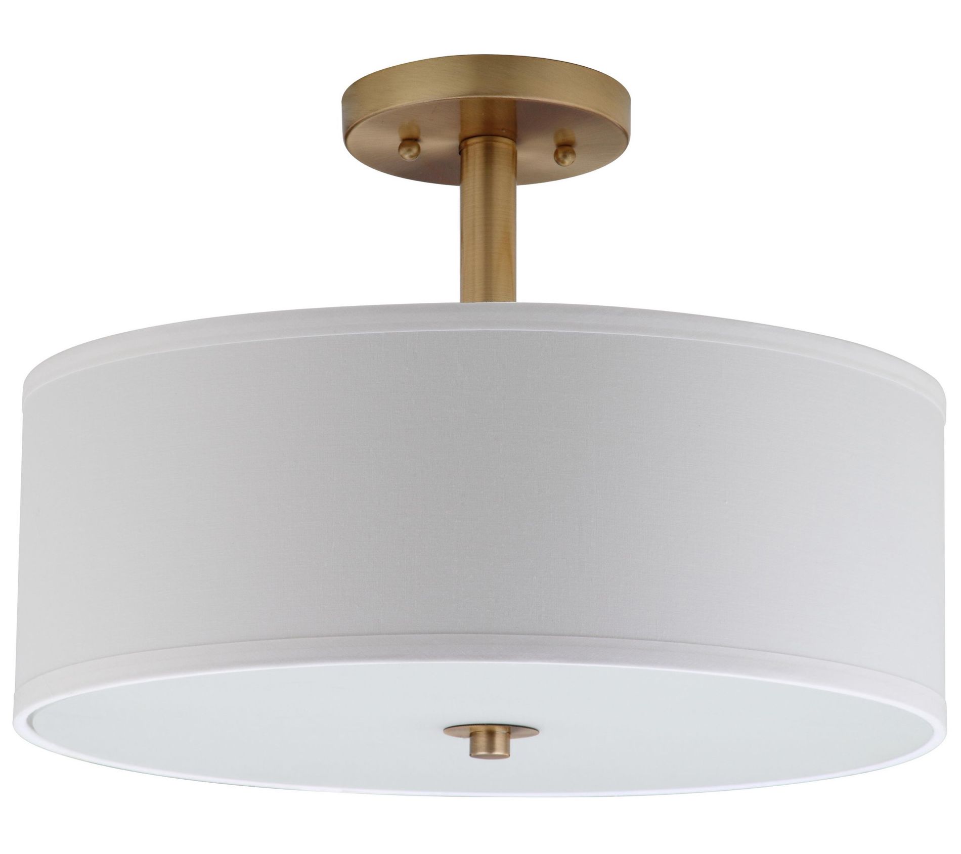 Clara 3 Light 16" Diam Semi Flush Drum Light bySafavieh