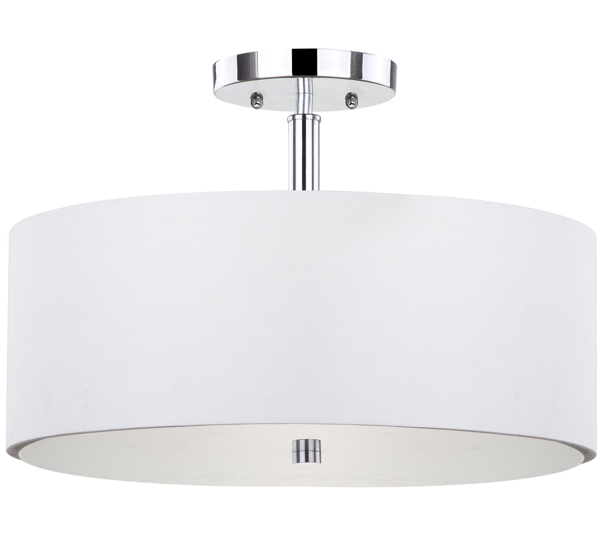 Clara 3 Light 16" Diam Semi Flush Drum Light bySafavieh