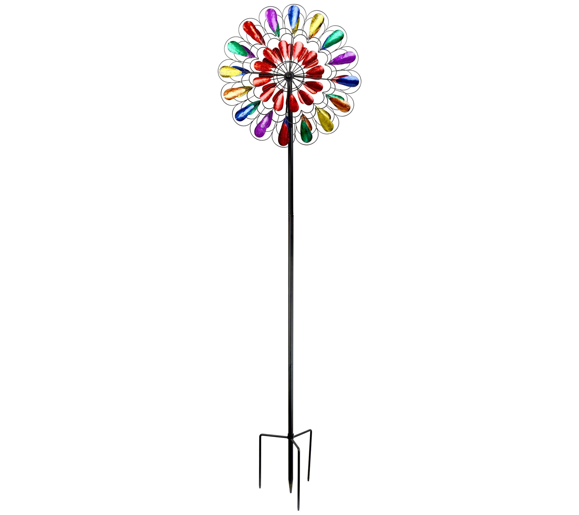 RCS Gifts Colorful Rainbow Spinner Stake - QVC.com