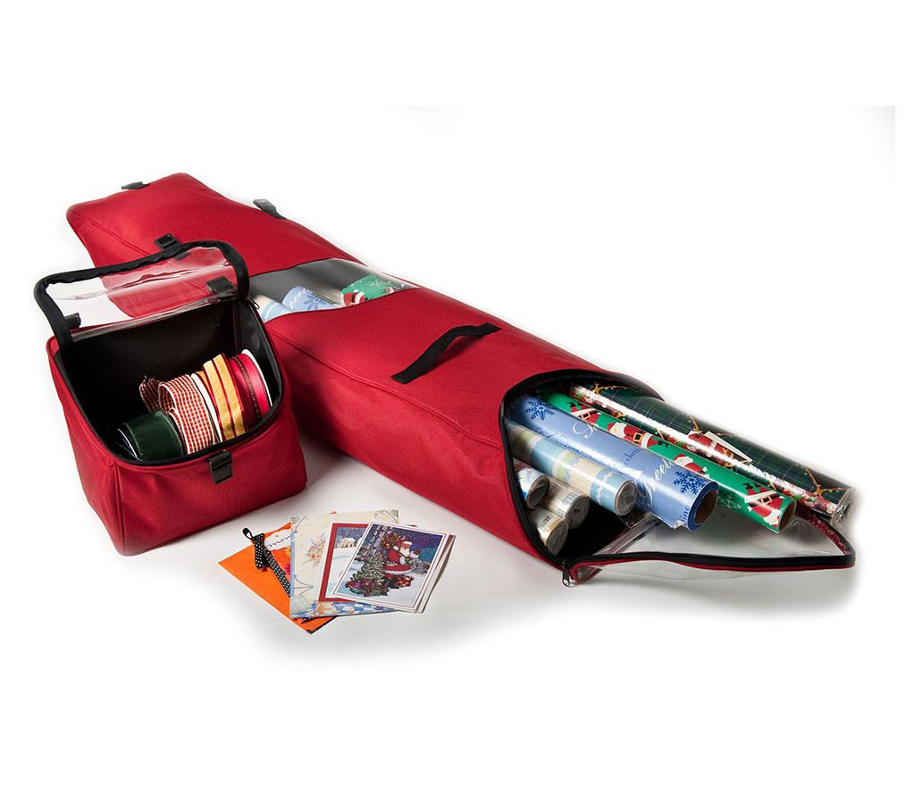 Santa's Bags Hanging Wrapping Paper Storage Bagw/Toolbox