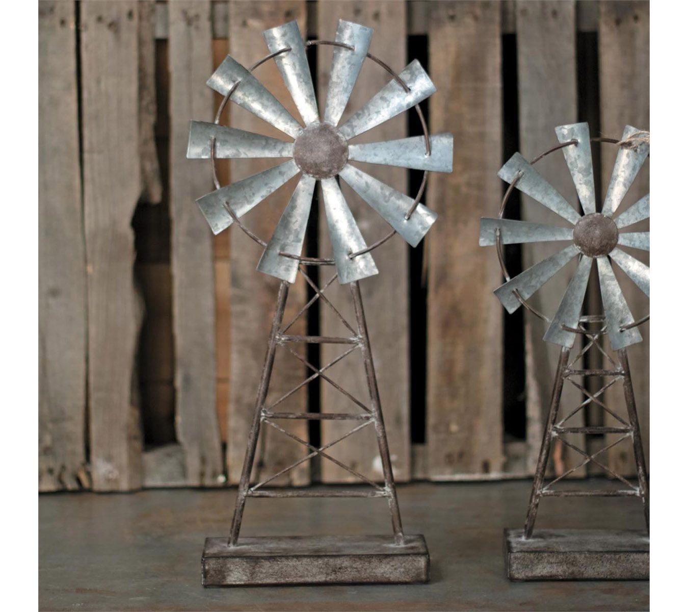 Foreside Home & Garden Distressed Metal Windmill Table Decor - QVC.com