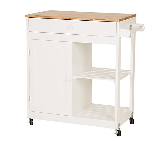Glitzhome Rolling Kitchen Island With, Kitchen Island With Locking Casters