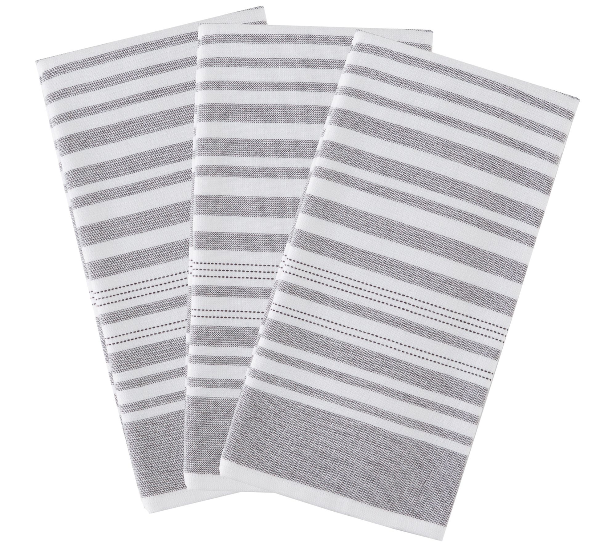 Design Imports Terry Variegated Stripe Kitchen Towel Set/3