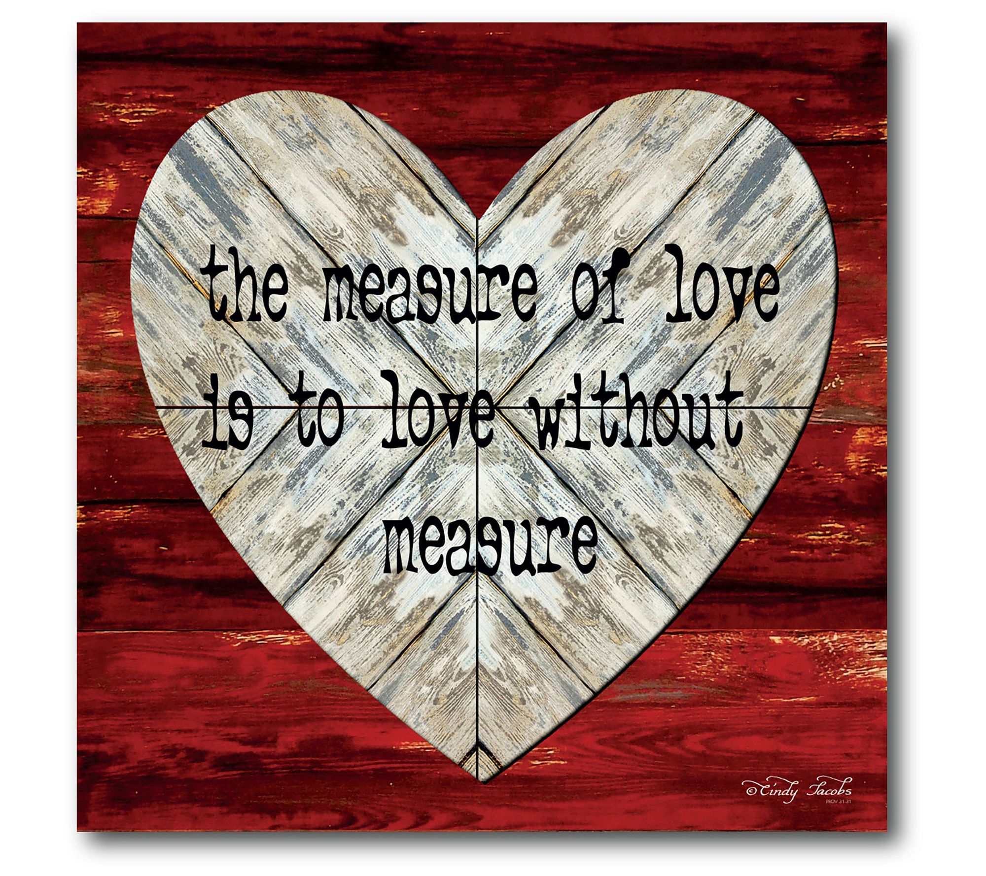 Courtside Market The Measure of Love II 16x16 Canvas Wall Art