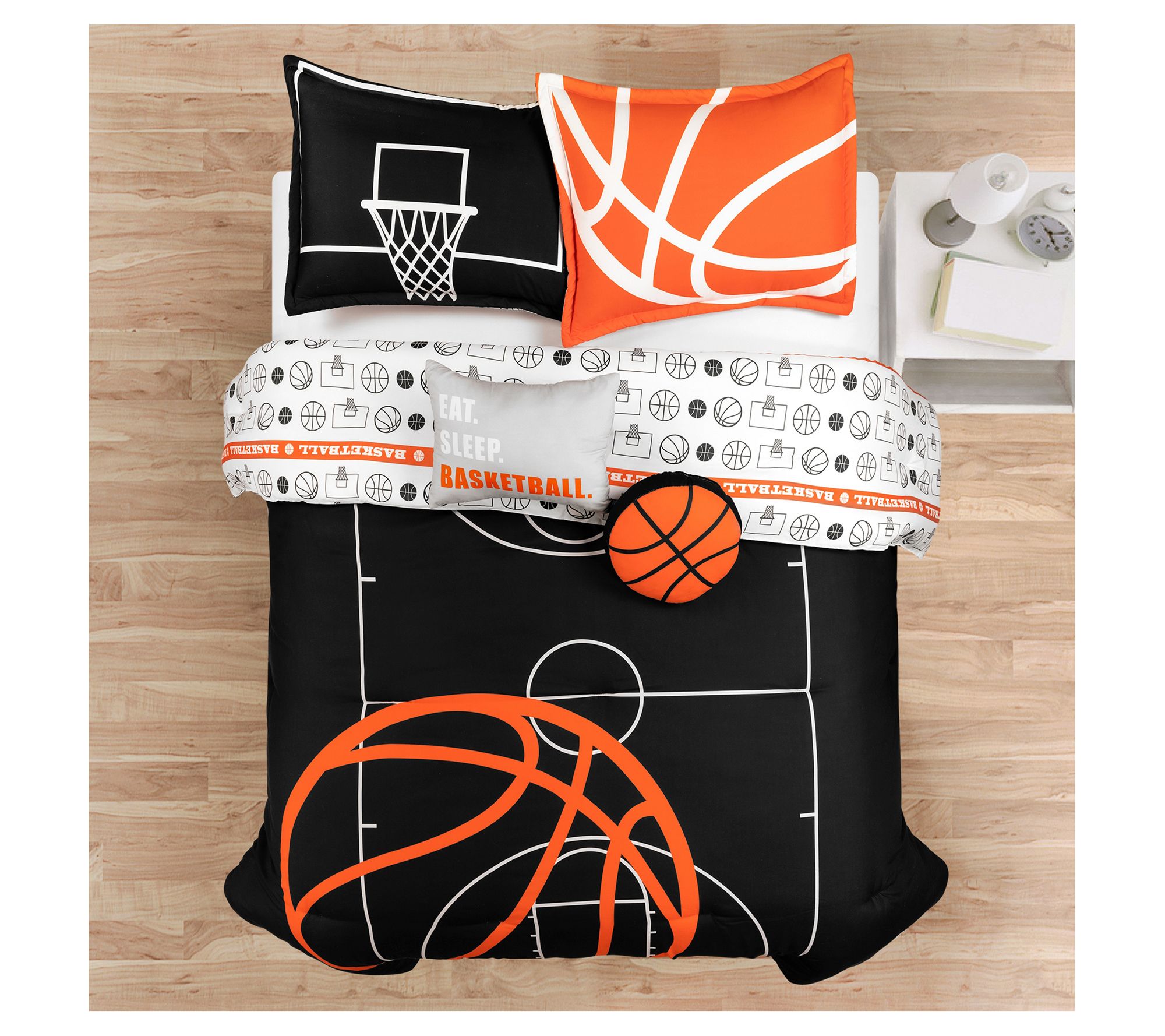 Basketball Game Oversized Comforter 5Pc Queen by Lush Decor