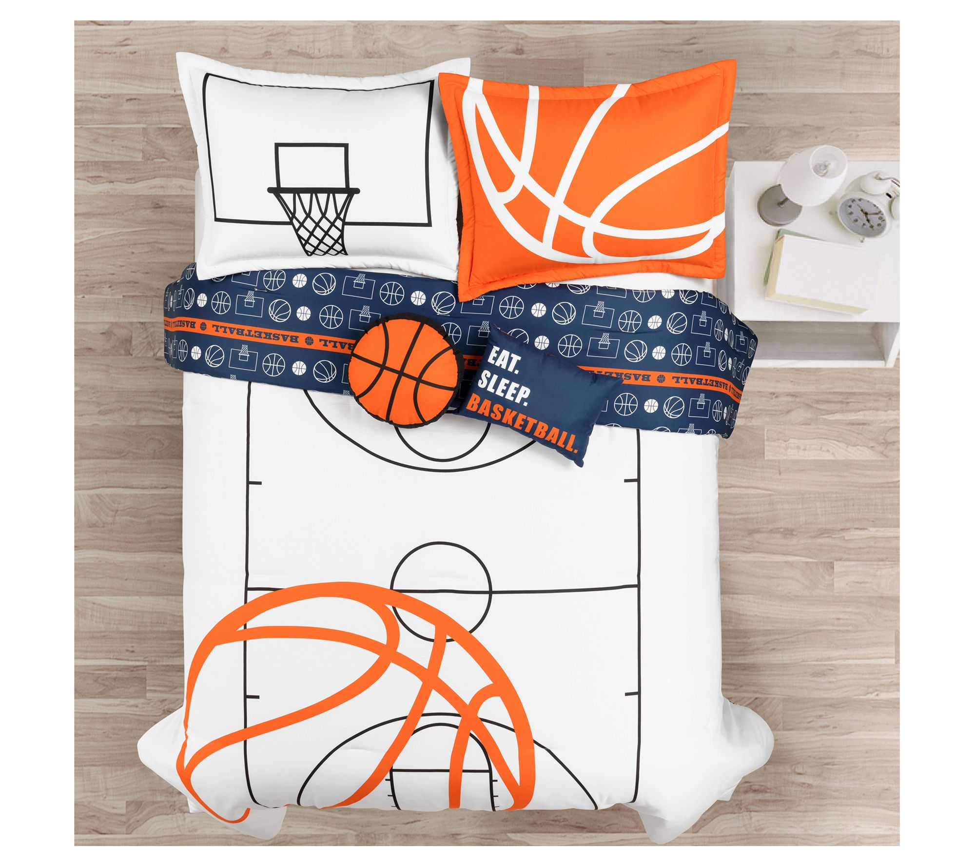 Basketball Game Oversized Comforter 5Pc Queen by Lush Decor