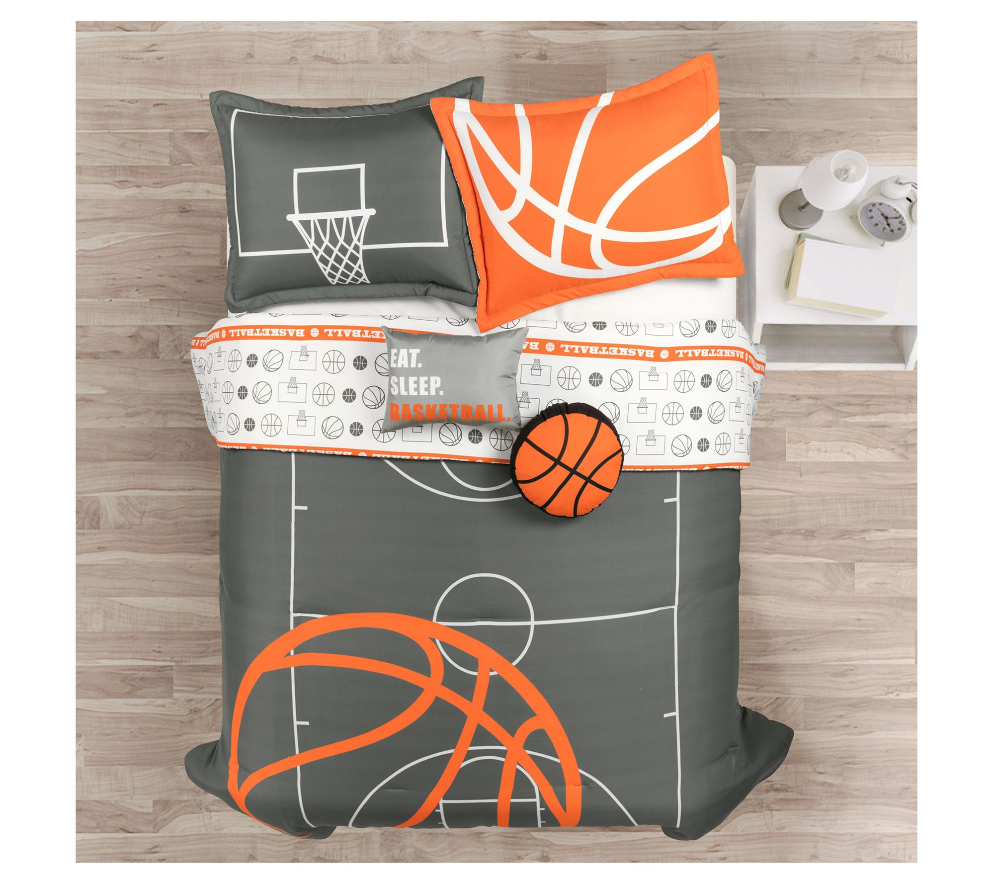 Basketball Game Oversized Comforter 5Pc Queen by Lush Decor