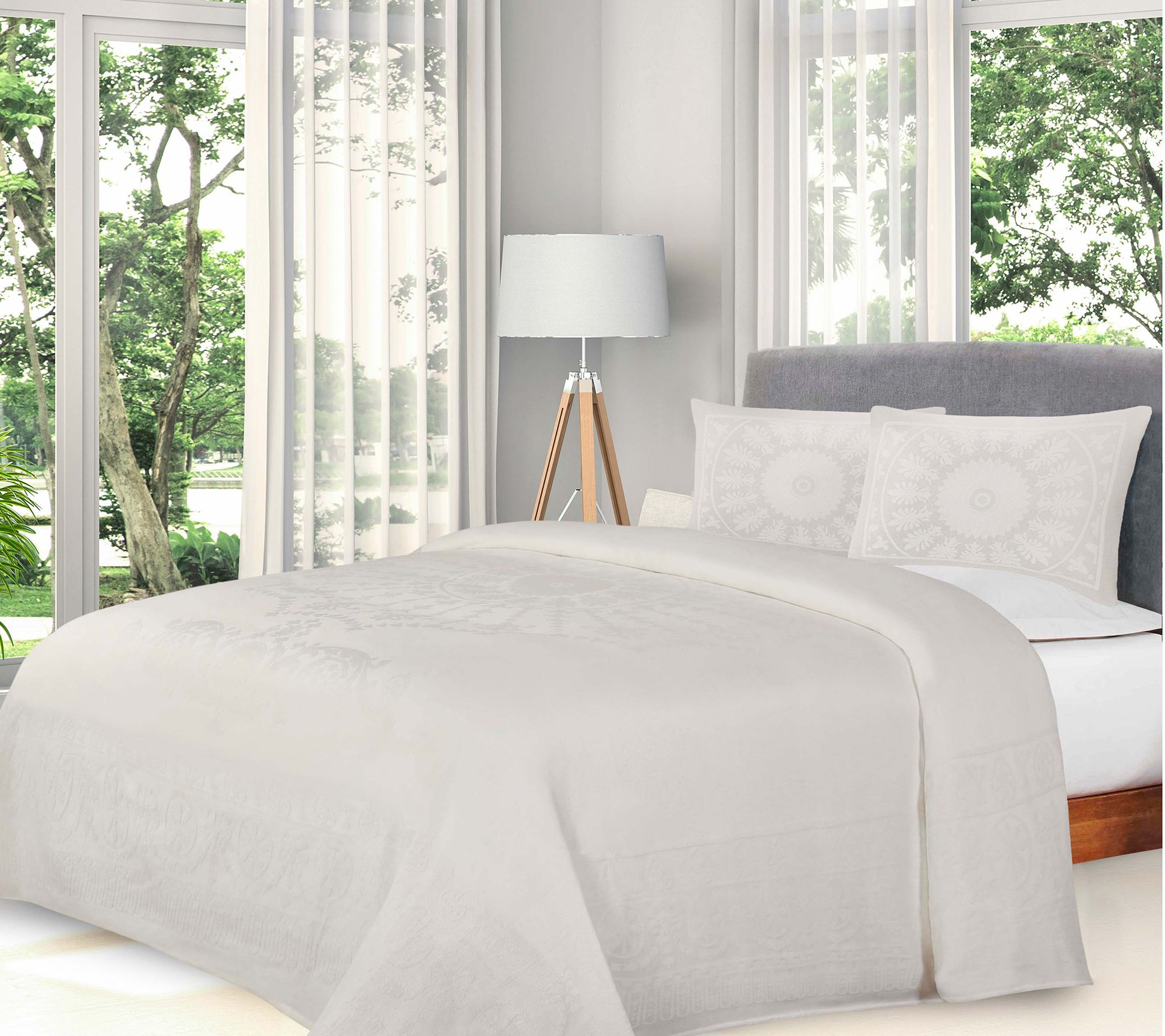 Superior Lightweight Cotton Blend Oversized Bed spread, Full