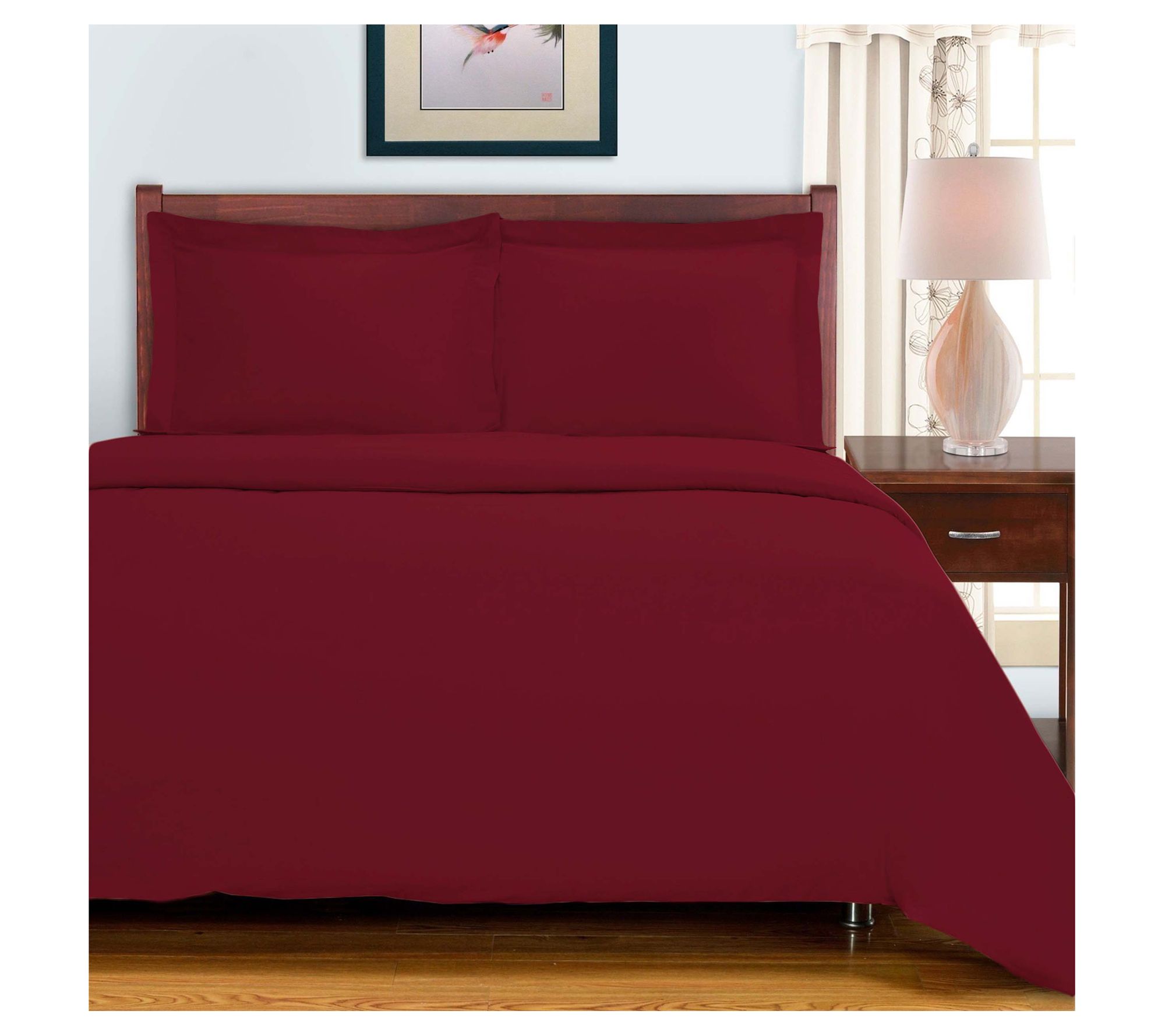 Superior 700 Thread Count Solid Duvet Cover Set , Full/Queen