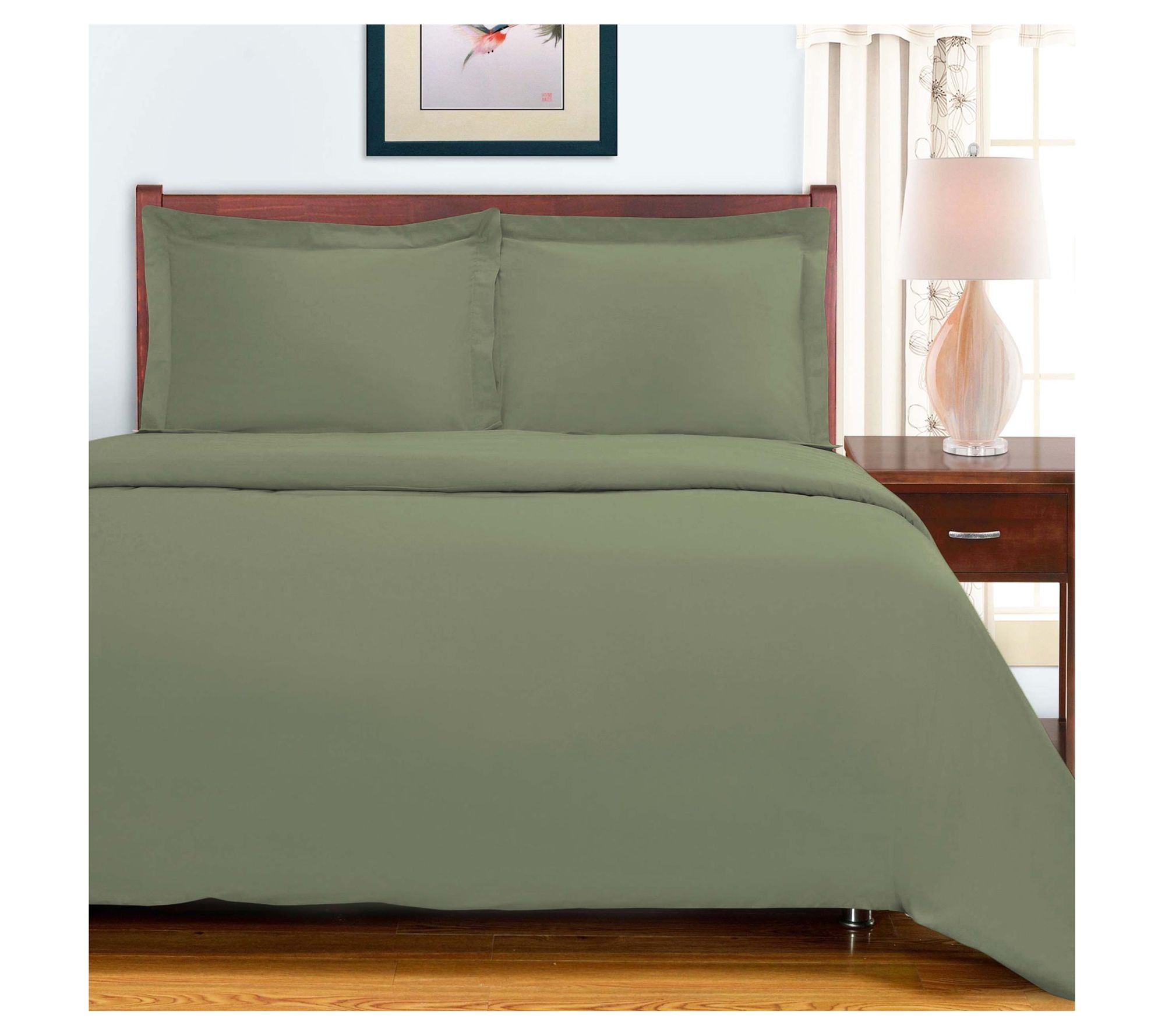 Superior 700 Th read Count Soli d Duvet Cover S et, Full/Queen