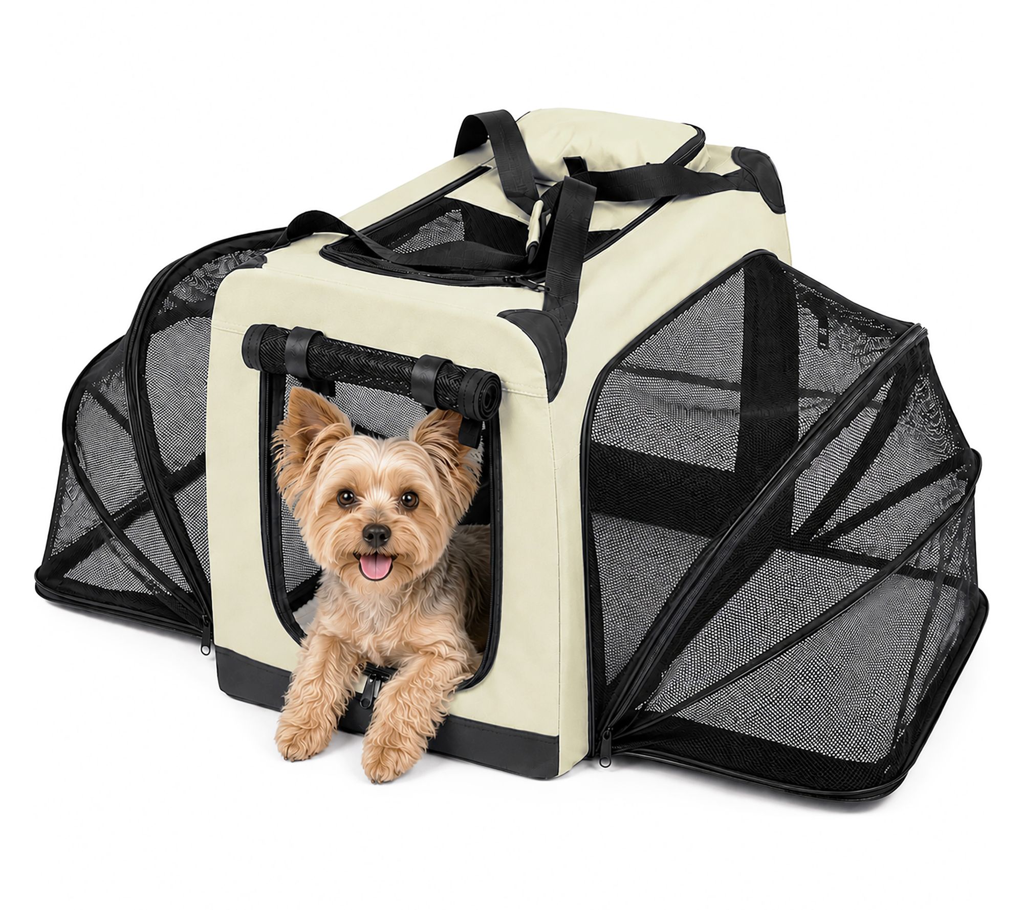 Pet Life Hounda Accordion Metal Frame Expandable Pet Dog Crate