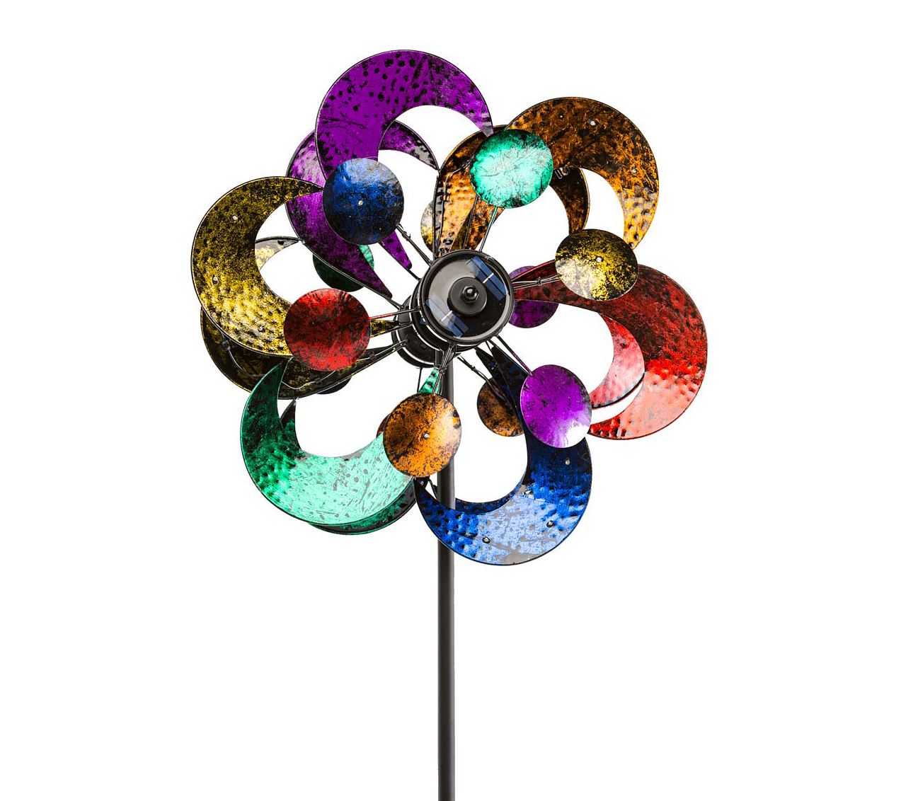 Evergreen Oversized Multicolor Solar Lighted Gala Wind Spinner - QVC.com