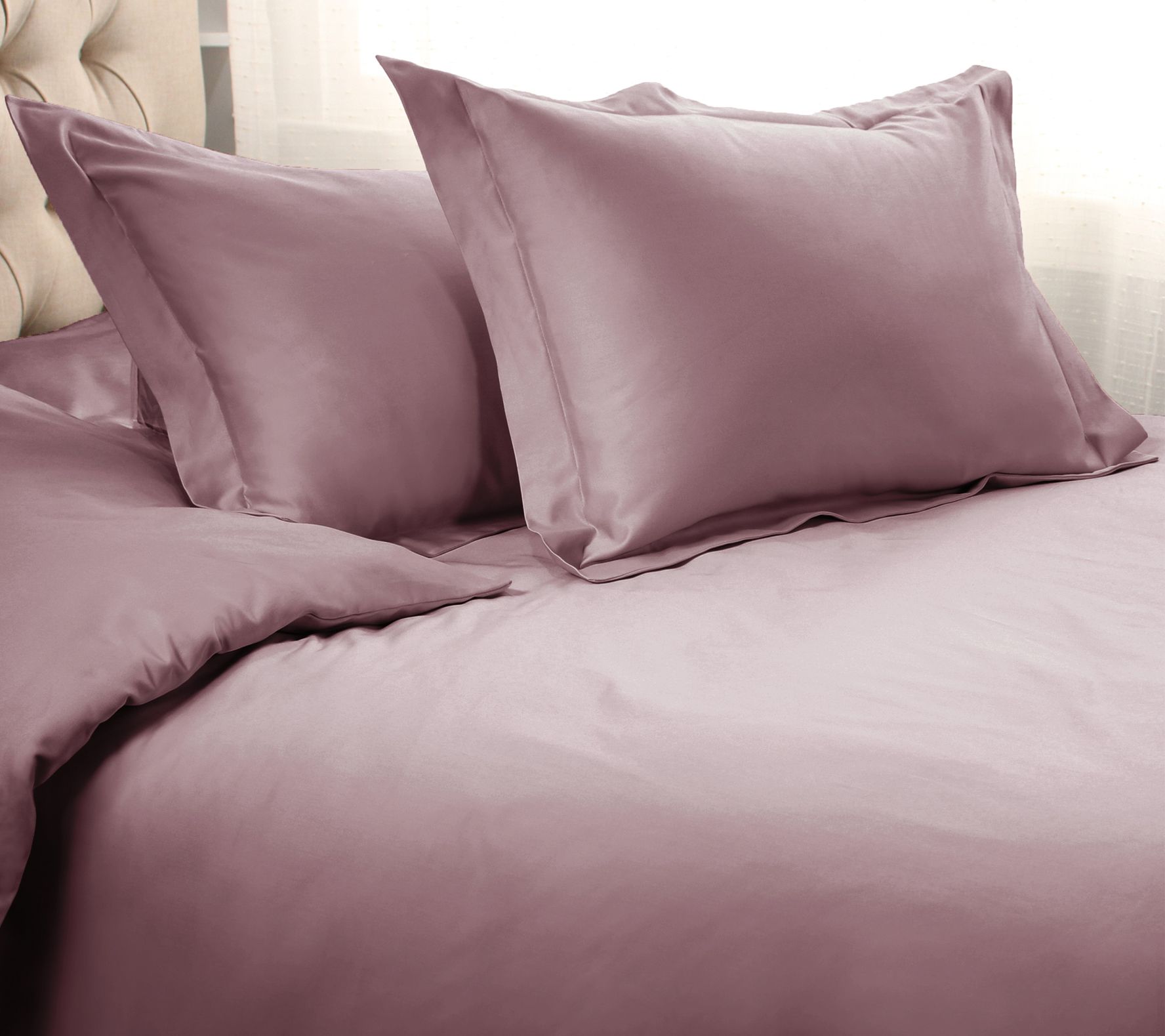 Superior 1200-T C Solid Egyptia n Cotton Duvet Cover Set- F/Q