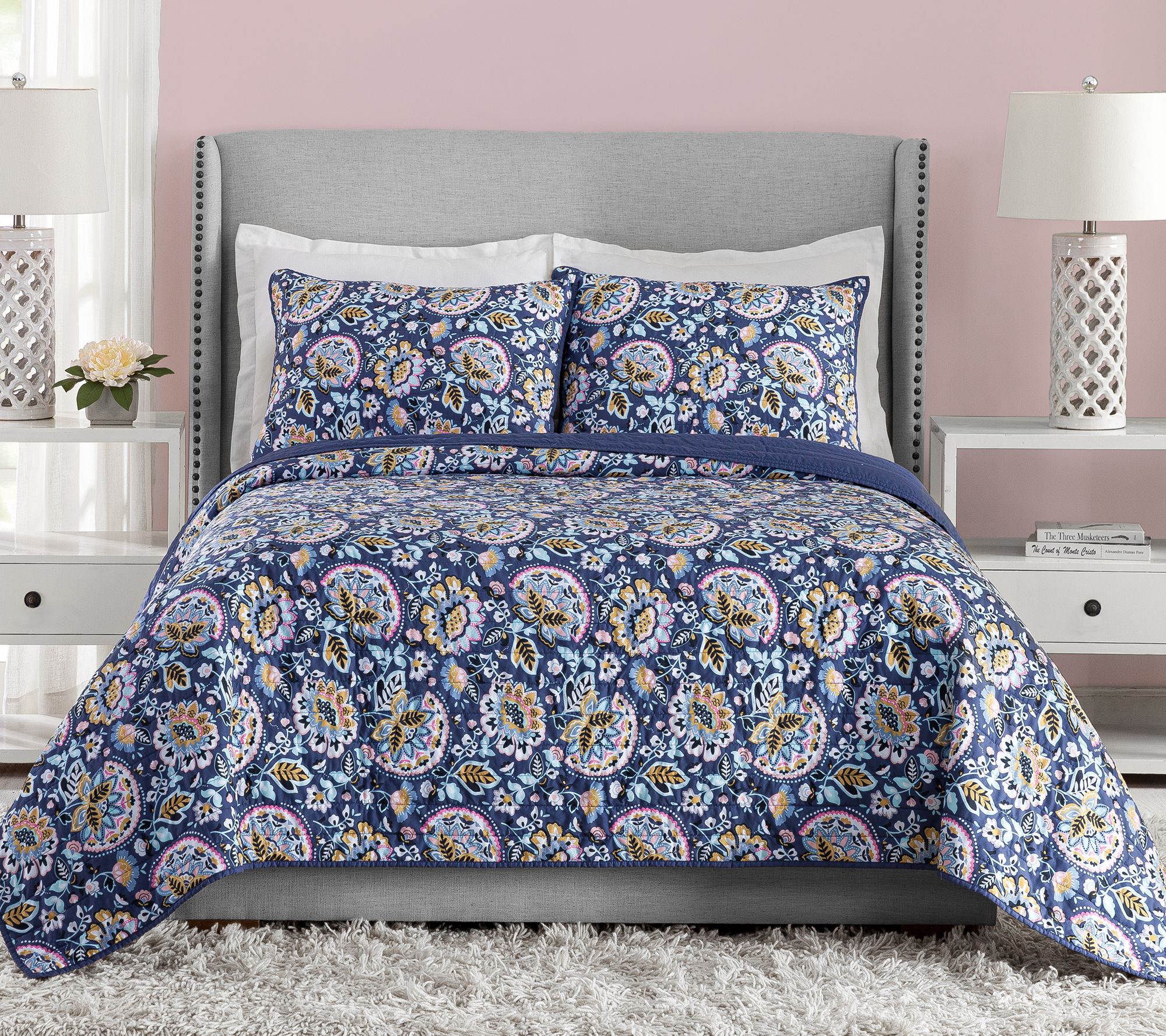 Vera Bradley Charmont Meadow King Quilt Set 3pc