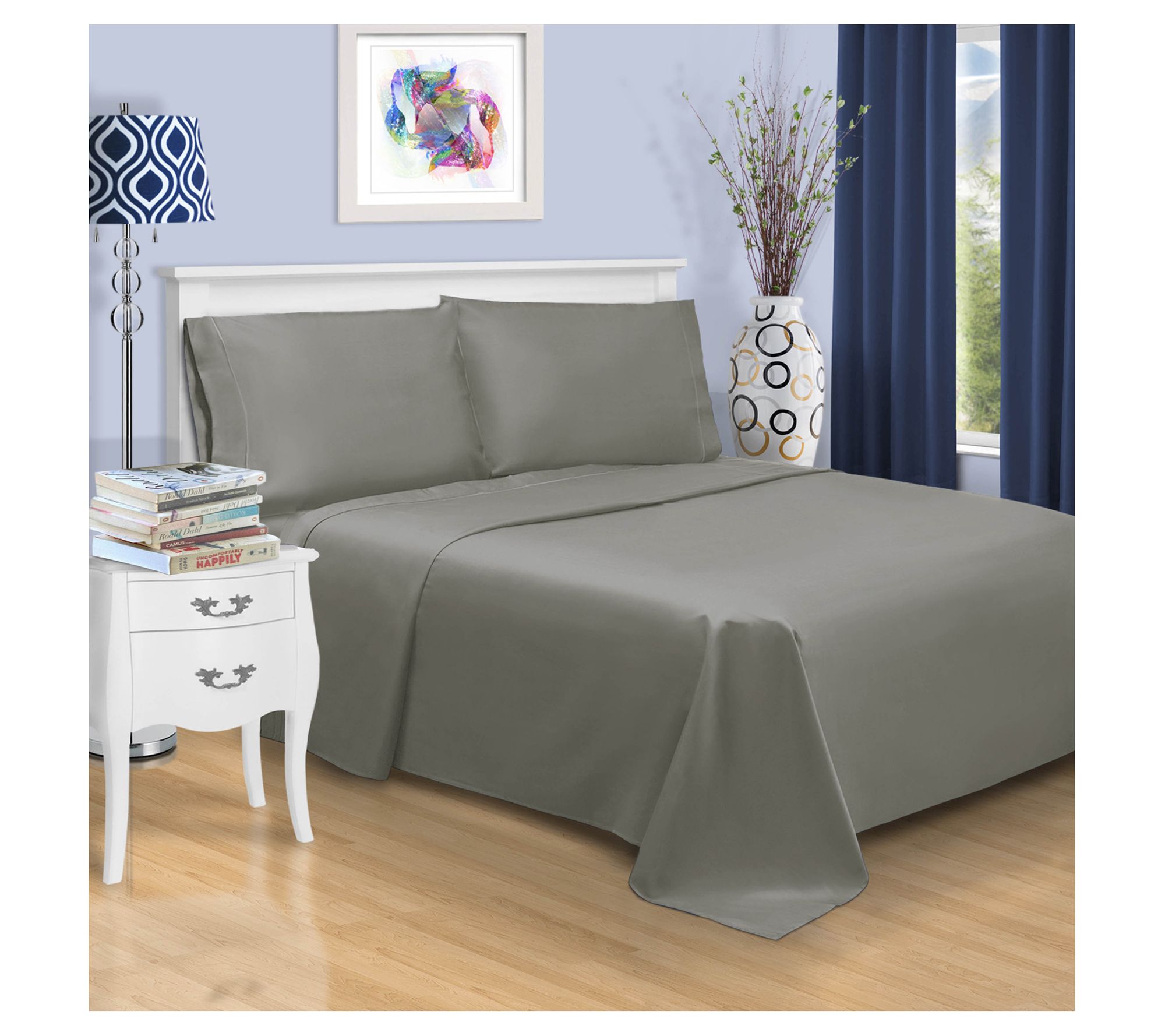 Superior 1500TC Solid Cotton Marrow Stitch Sheet Set, Queen