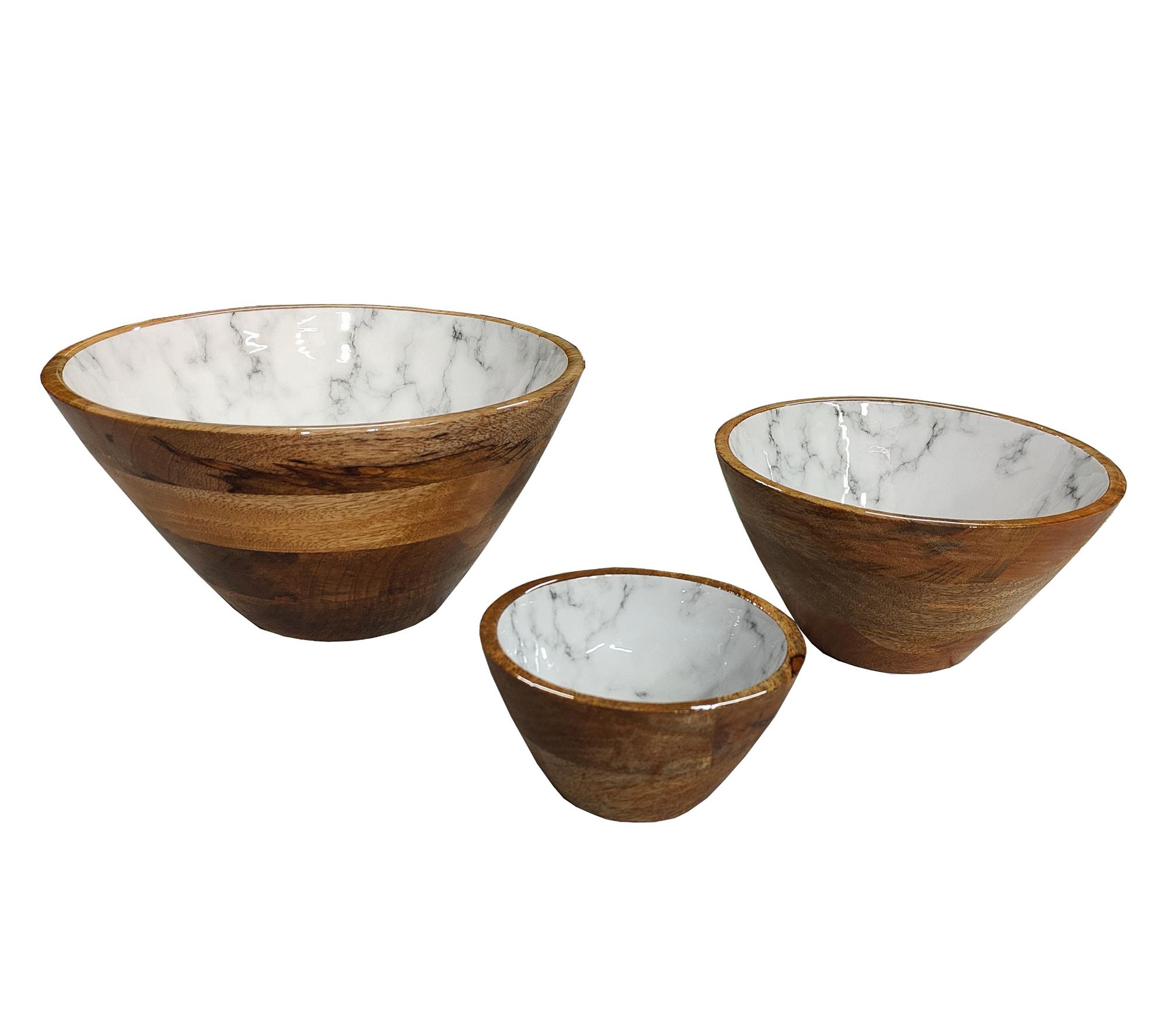Temp-tations x Alberti Set of (3) Mango Wood Bowls