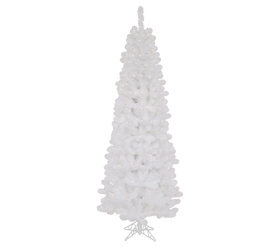 Vickerman 6.5' x 32" Prelit White Salem PencilPine Tree