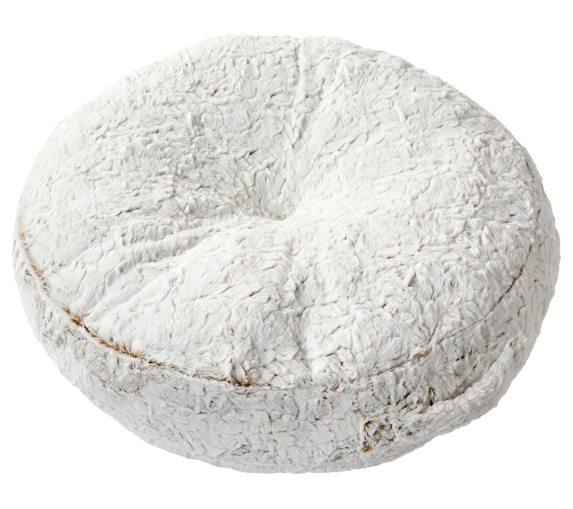 Sorra Home Indoor Fauxchilla 24 inch Circular Floor Pillow