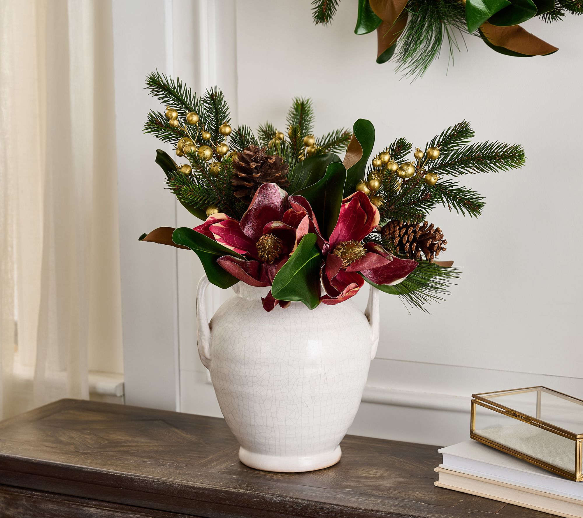 Set of 3 Magnolia and Berry Picks by Valerie