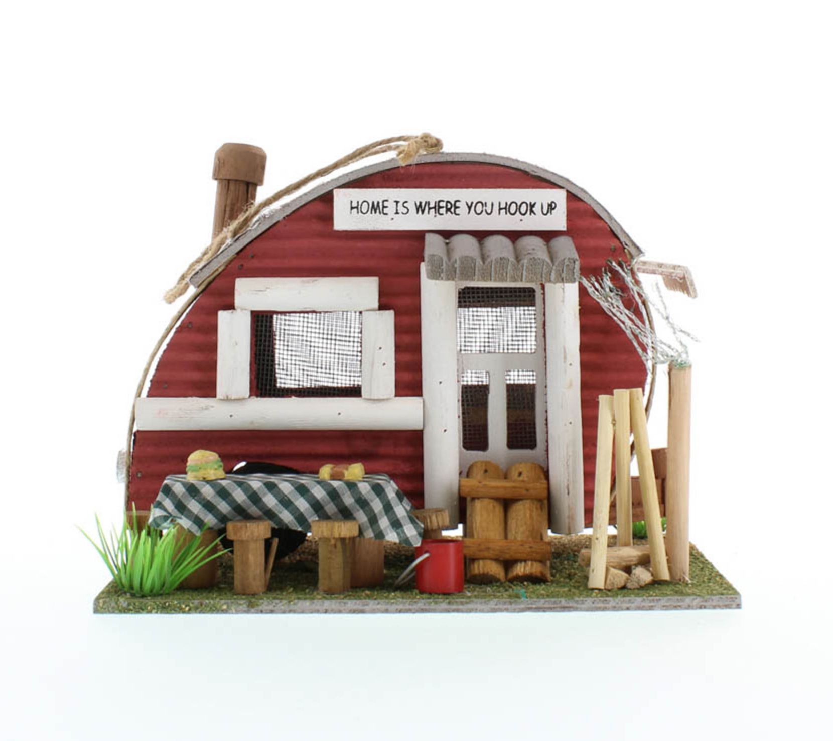 Zingz & Thingz Red Trailer Birdhouse