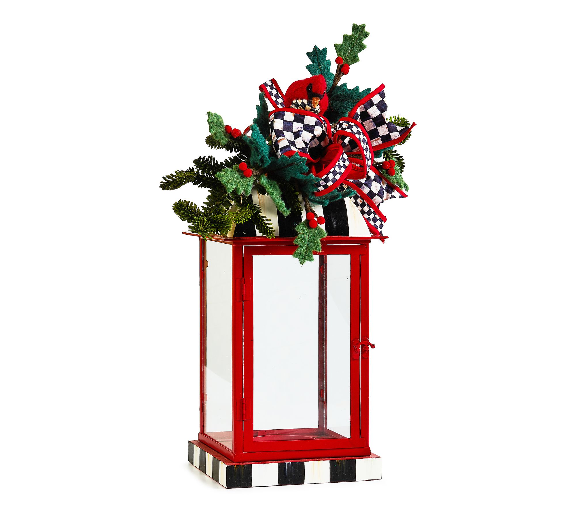 MacKenzie-Childs Cozy Christmas Lantern Arrange ment